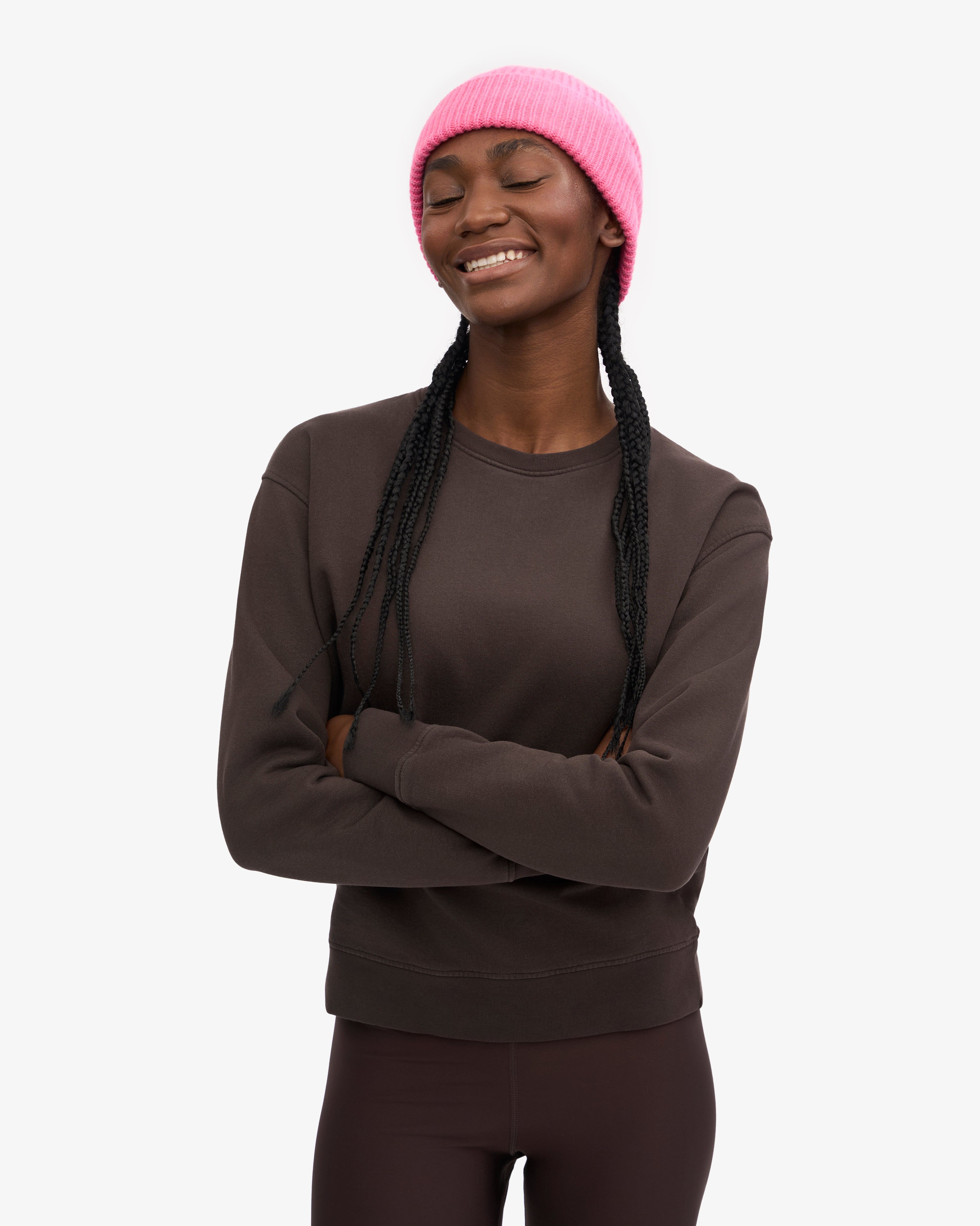 Women Classic Organic Crew - Coffee Brown XS