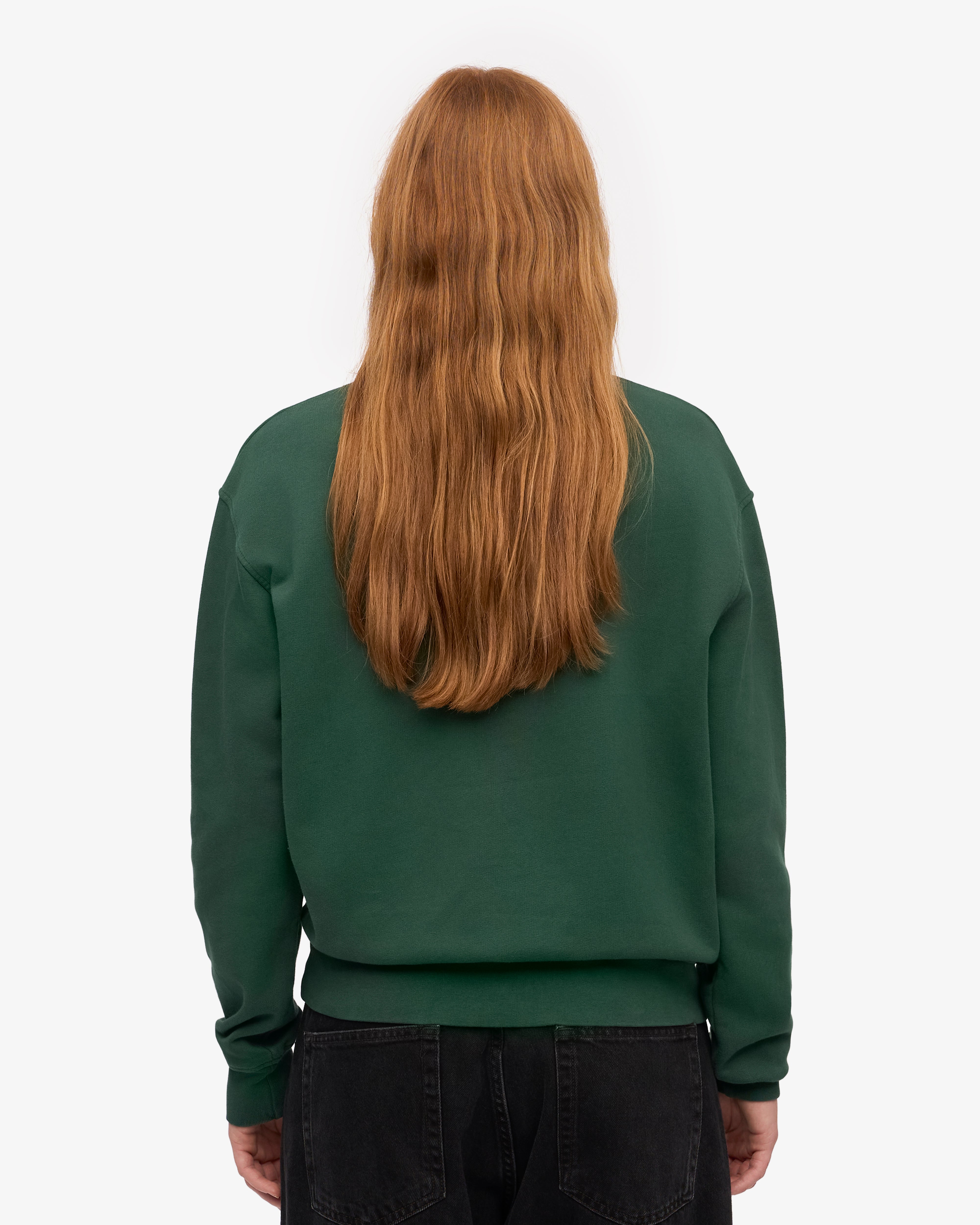 Women Classic Organic Crew - Emerald Green XS