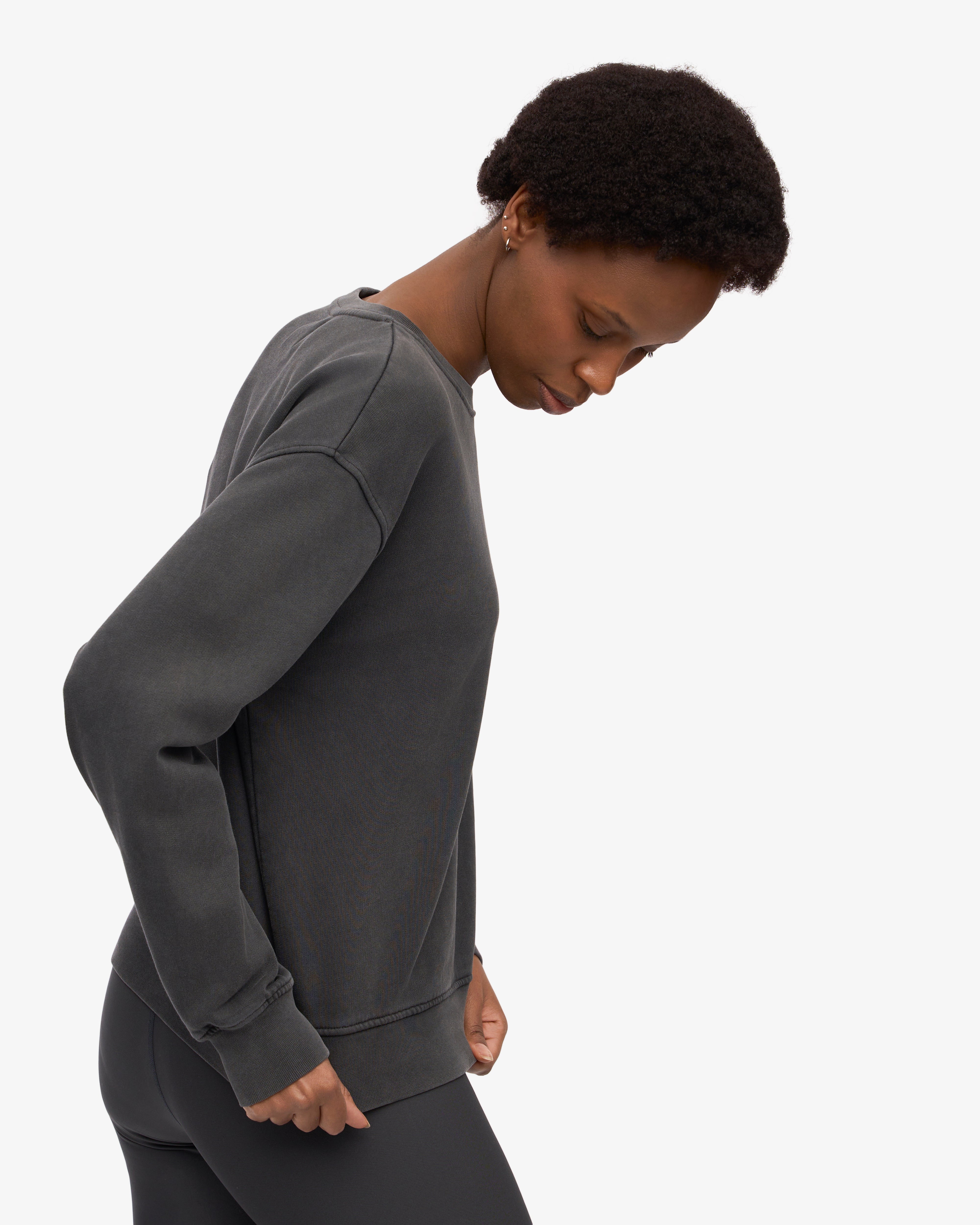 Women Classic Organic Crew - Faded Black XS