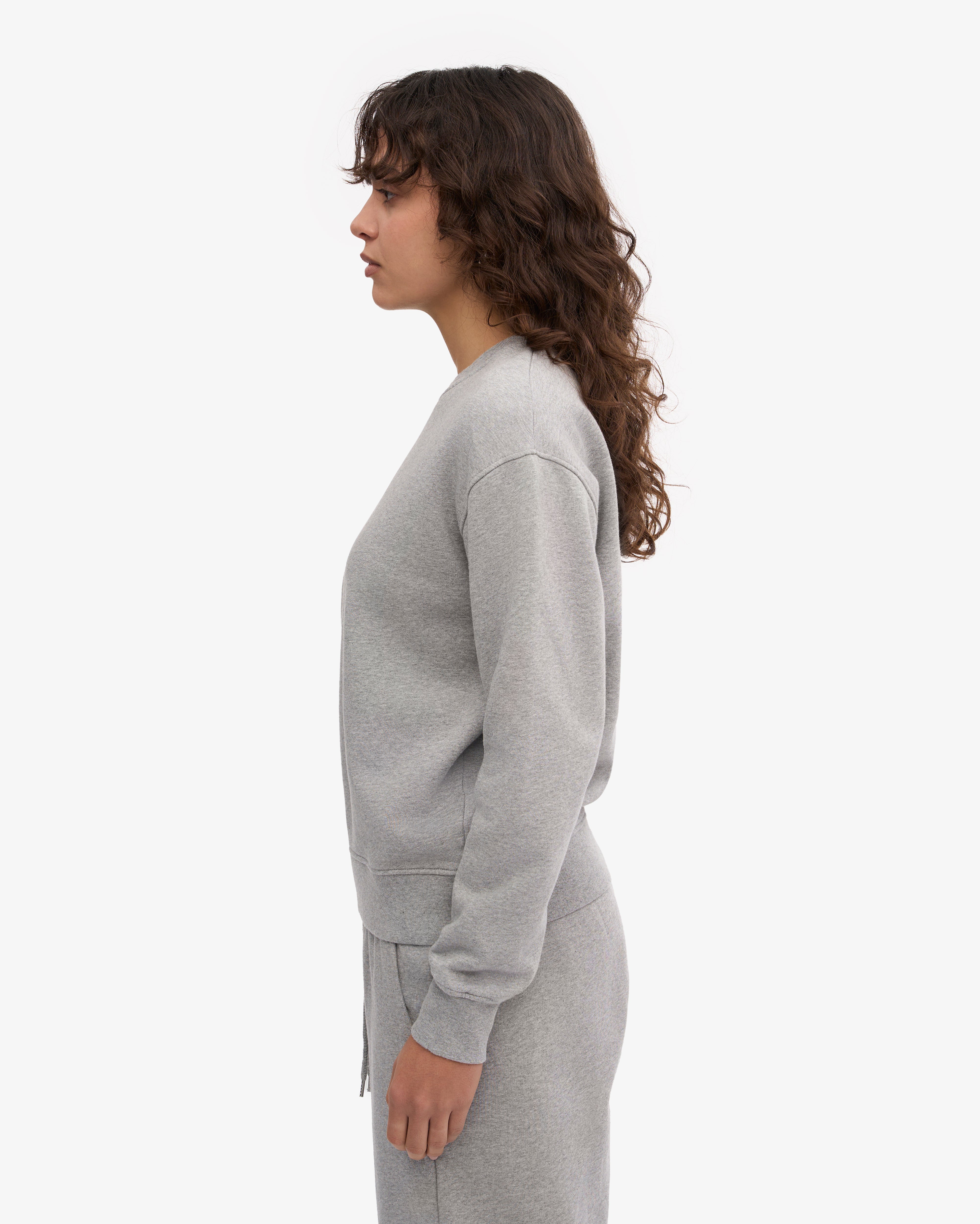 Women Classic Organic Crew - Heather Grey XS
