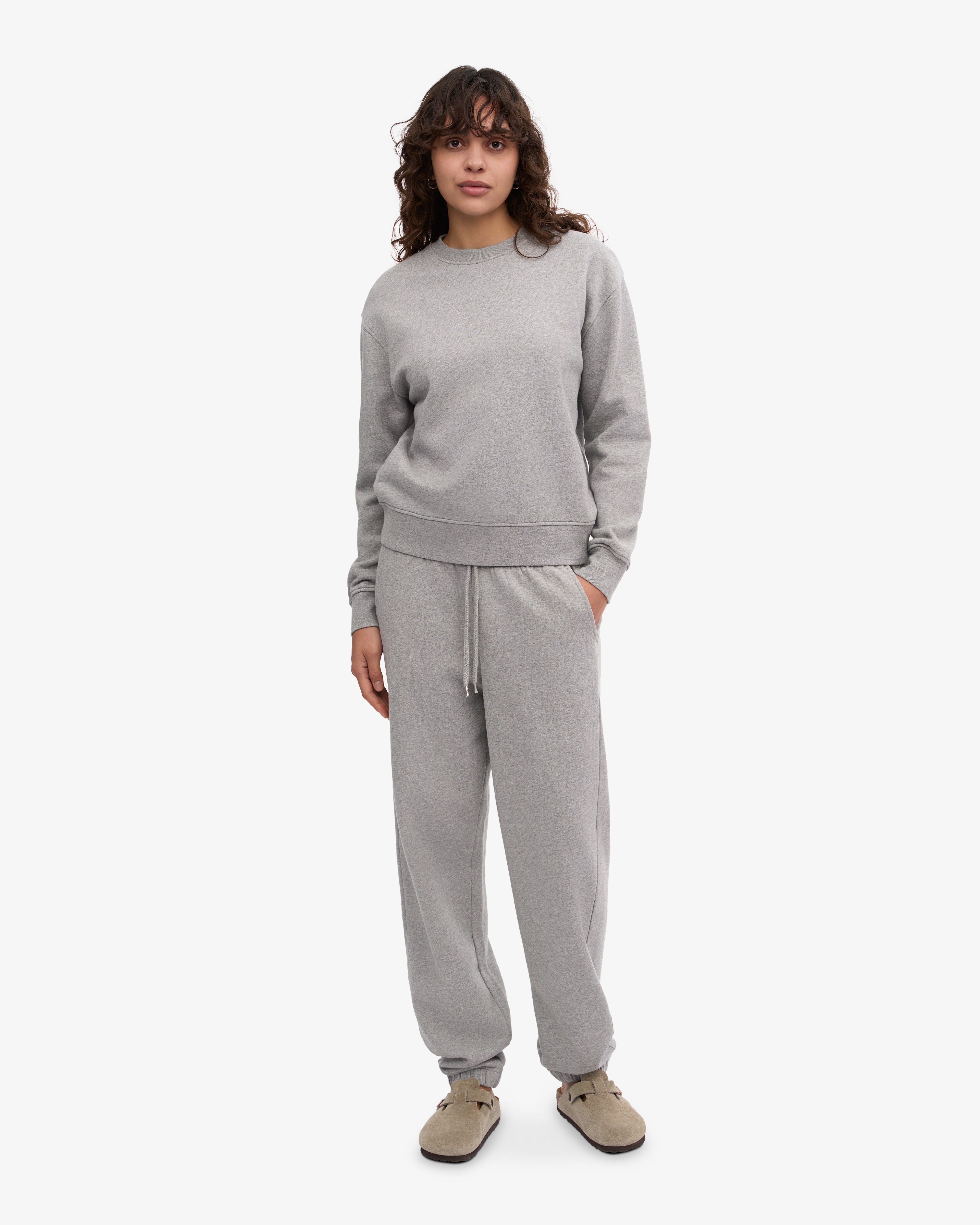 Women Classic Organic Crew - Heather Grey XS