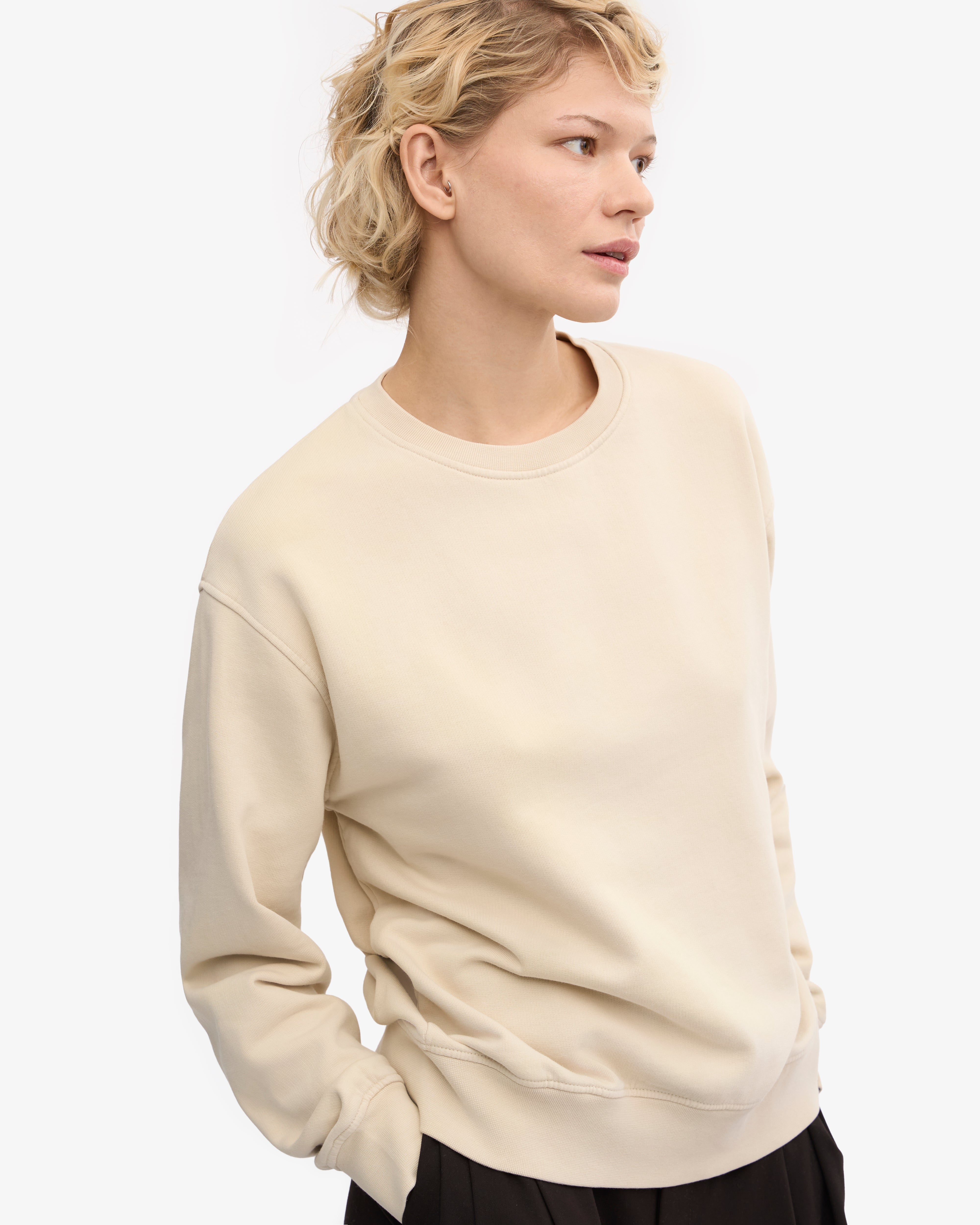 Women Classic Organic Crew - Ivory White