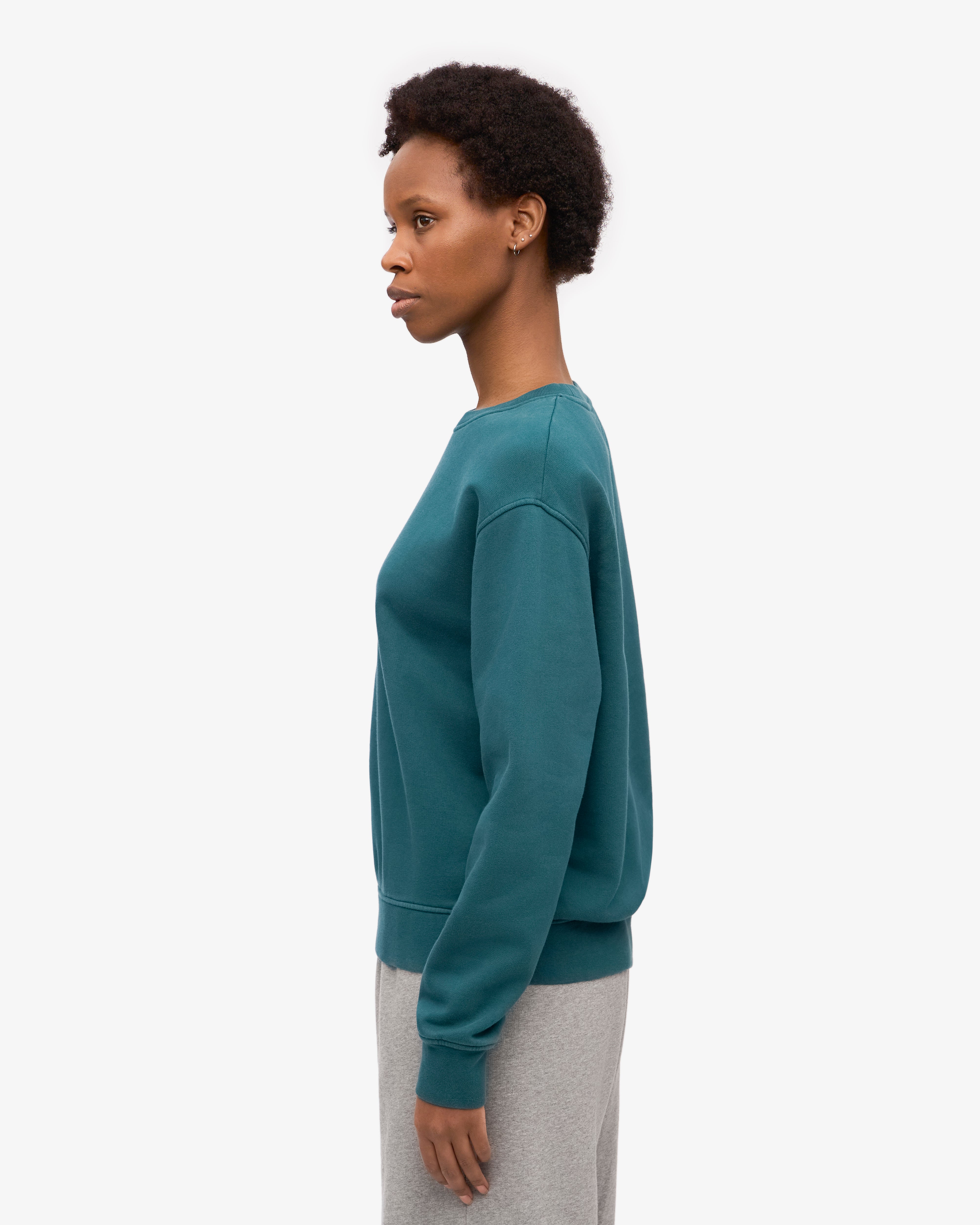 Women Classic Organic Crew - Ocean Green XS