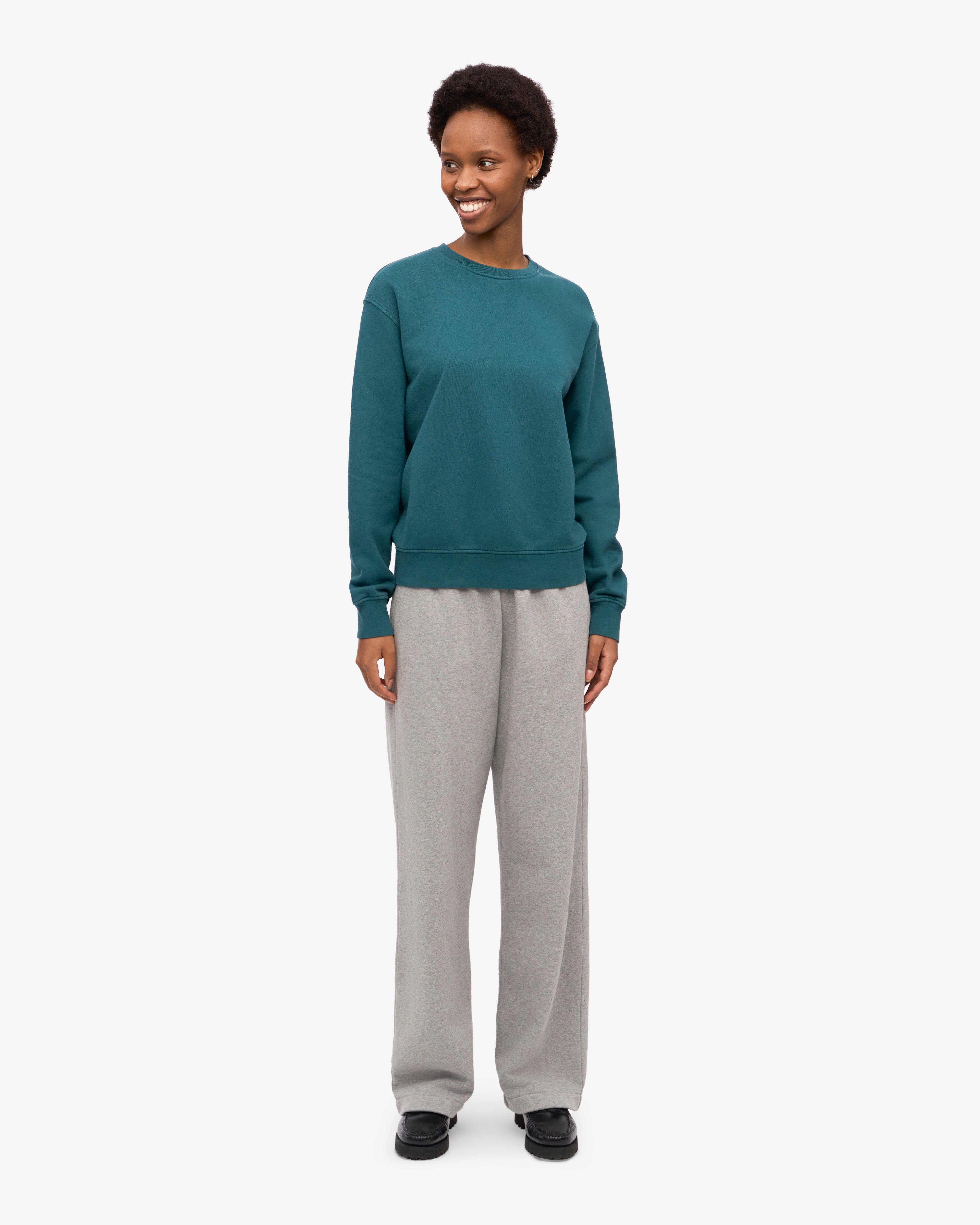 Women Classic Organic Crew - Ocean Green XS