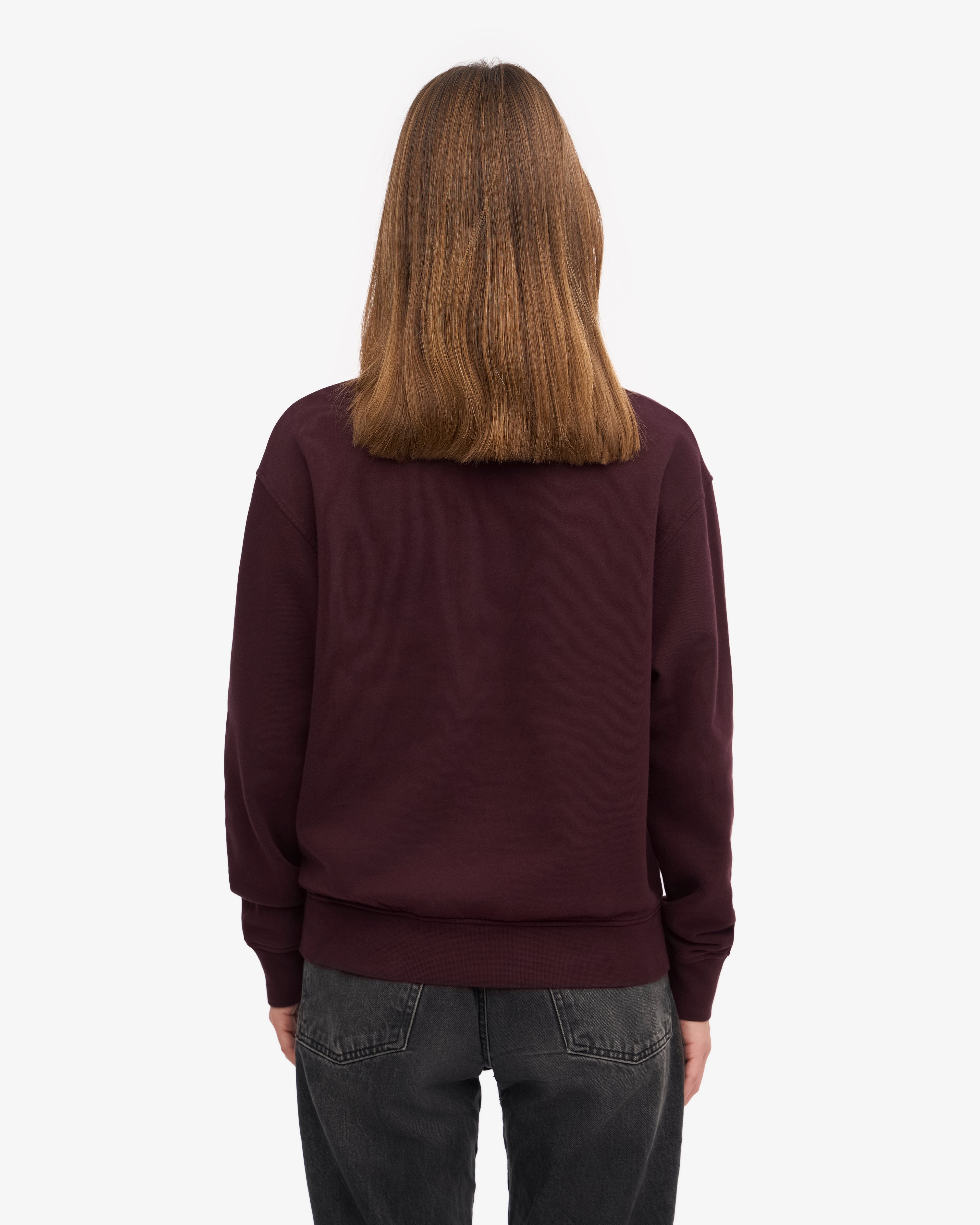 Women Classic Organic Crew - Oxblood Red XS
