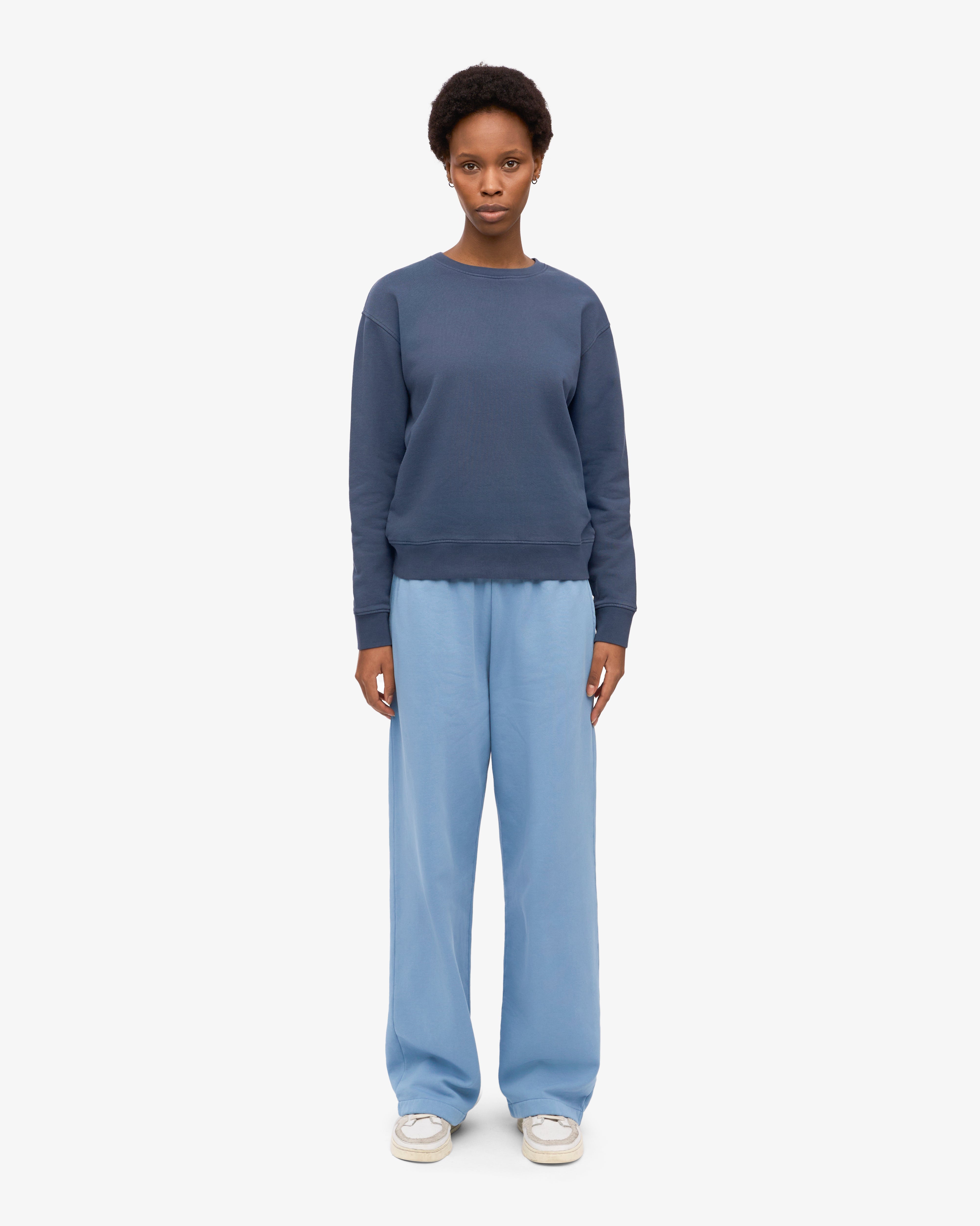 Women Classic Organic Crew - Petrol Blue XS