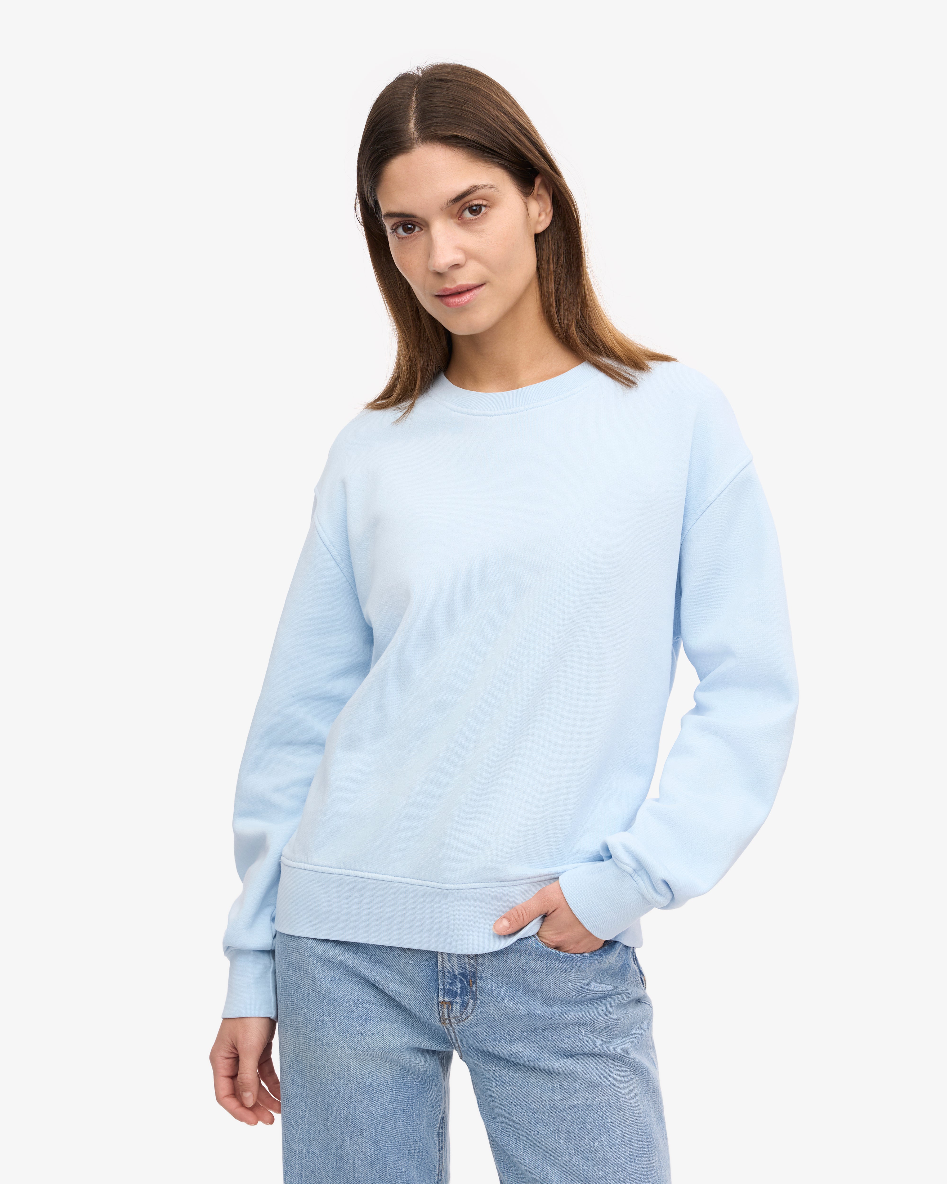 Women Classic Organic Crew - Polar Blue XS