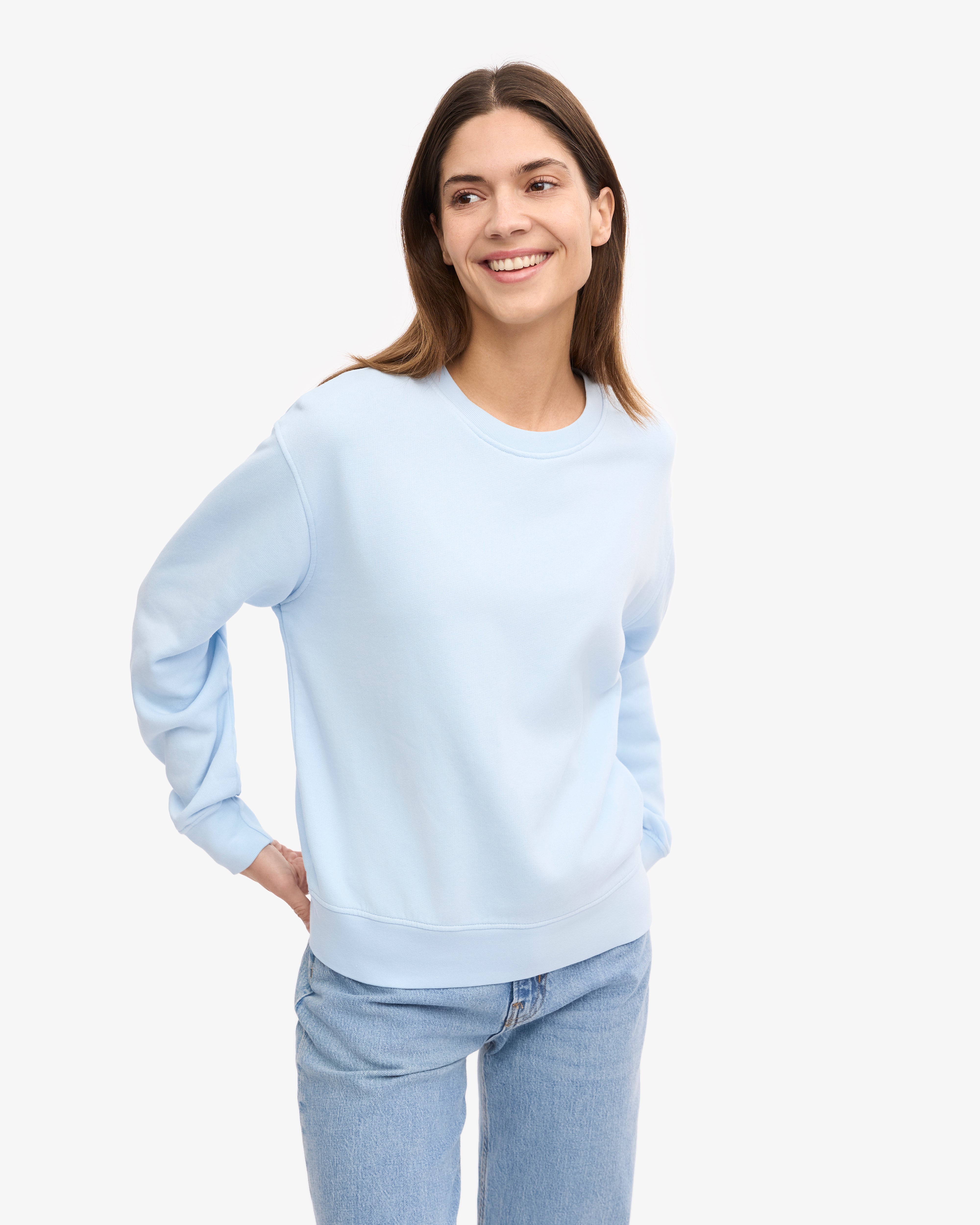 Women Classic Organic Crew - Polar Blue XS