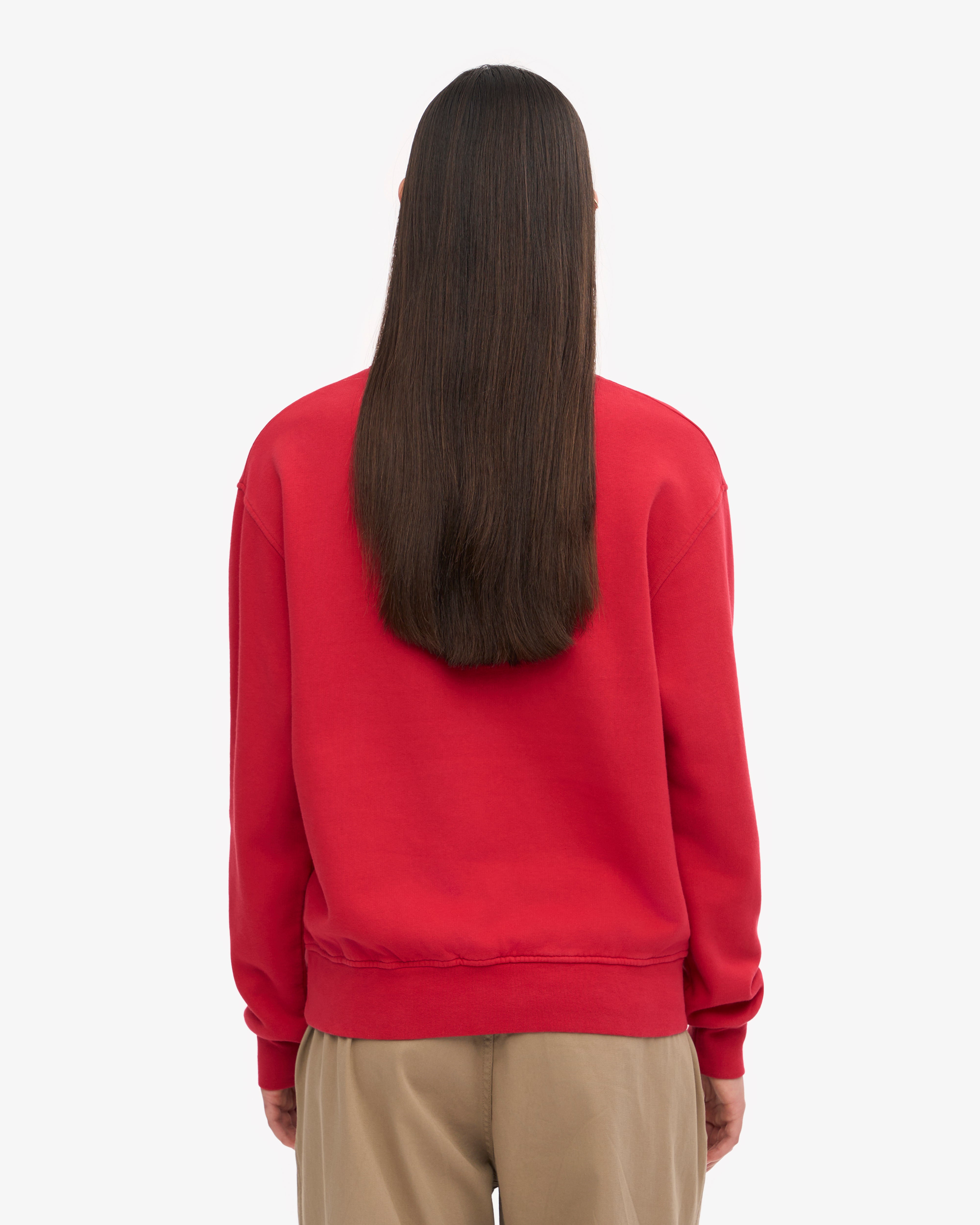 Women Classic Organic Crew - Scarlet Red XS
