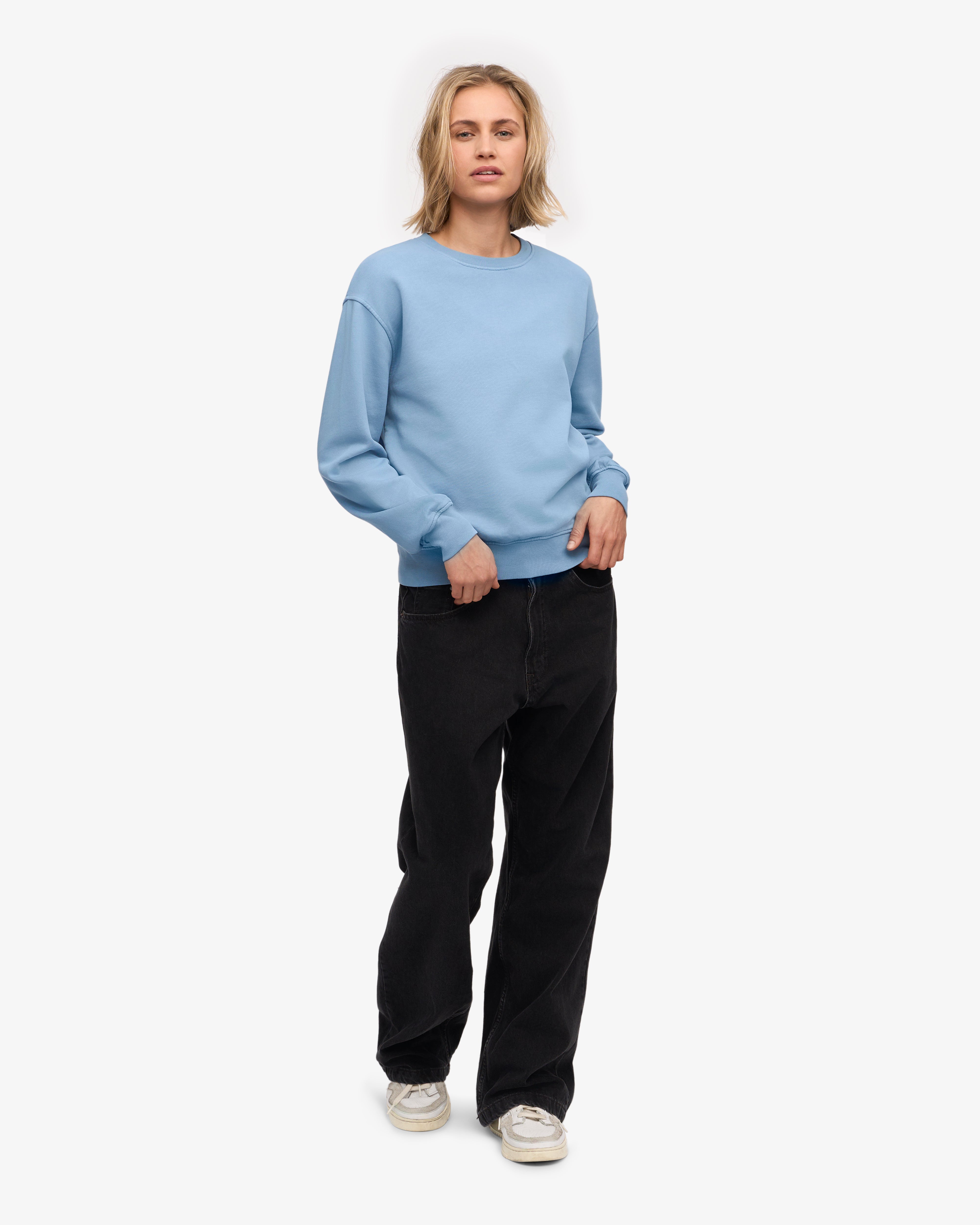 Women Classic Organic Crew - Seaside Blue XS