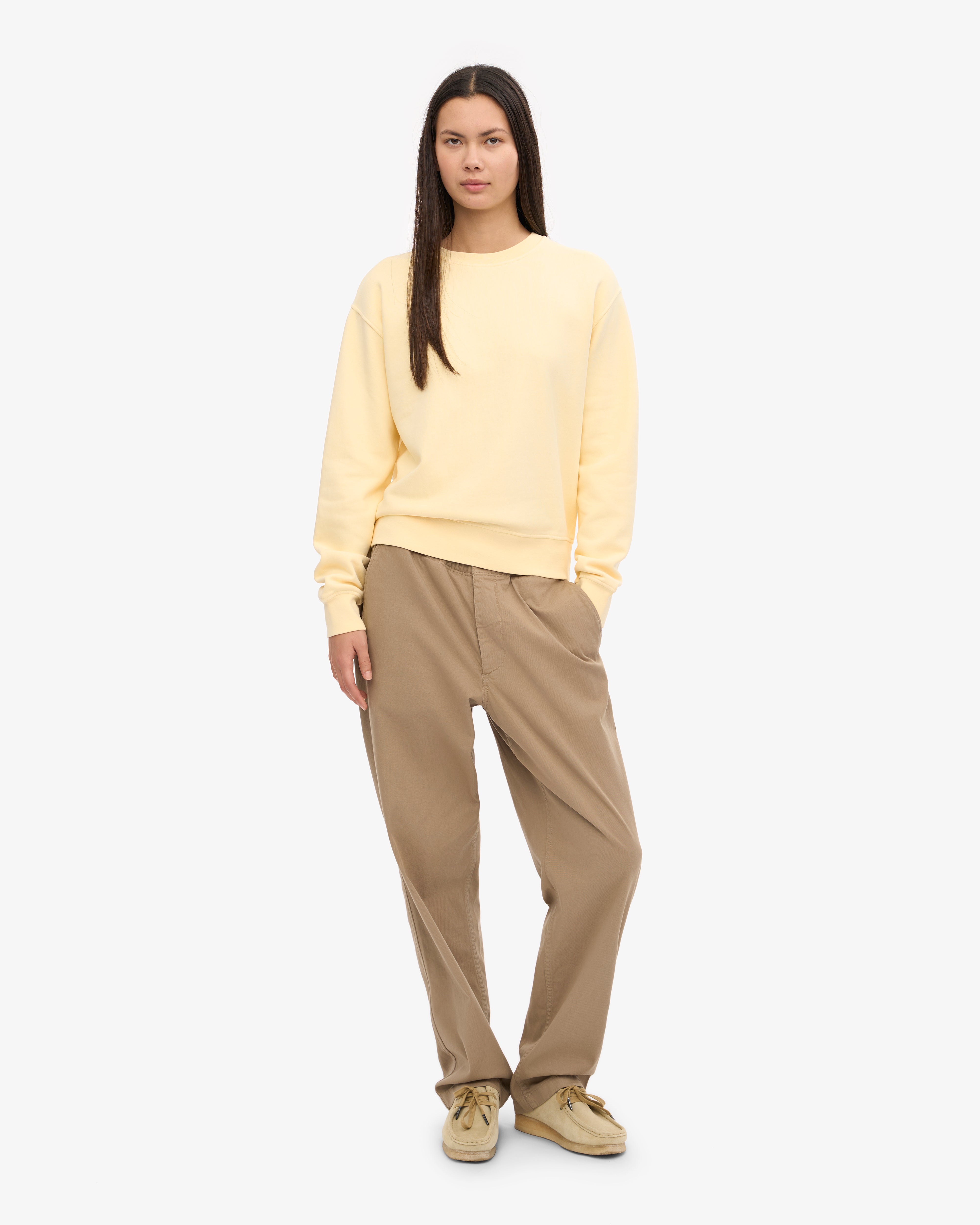 Women Classic Organic Crew - Soft Yellow XS