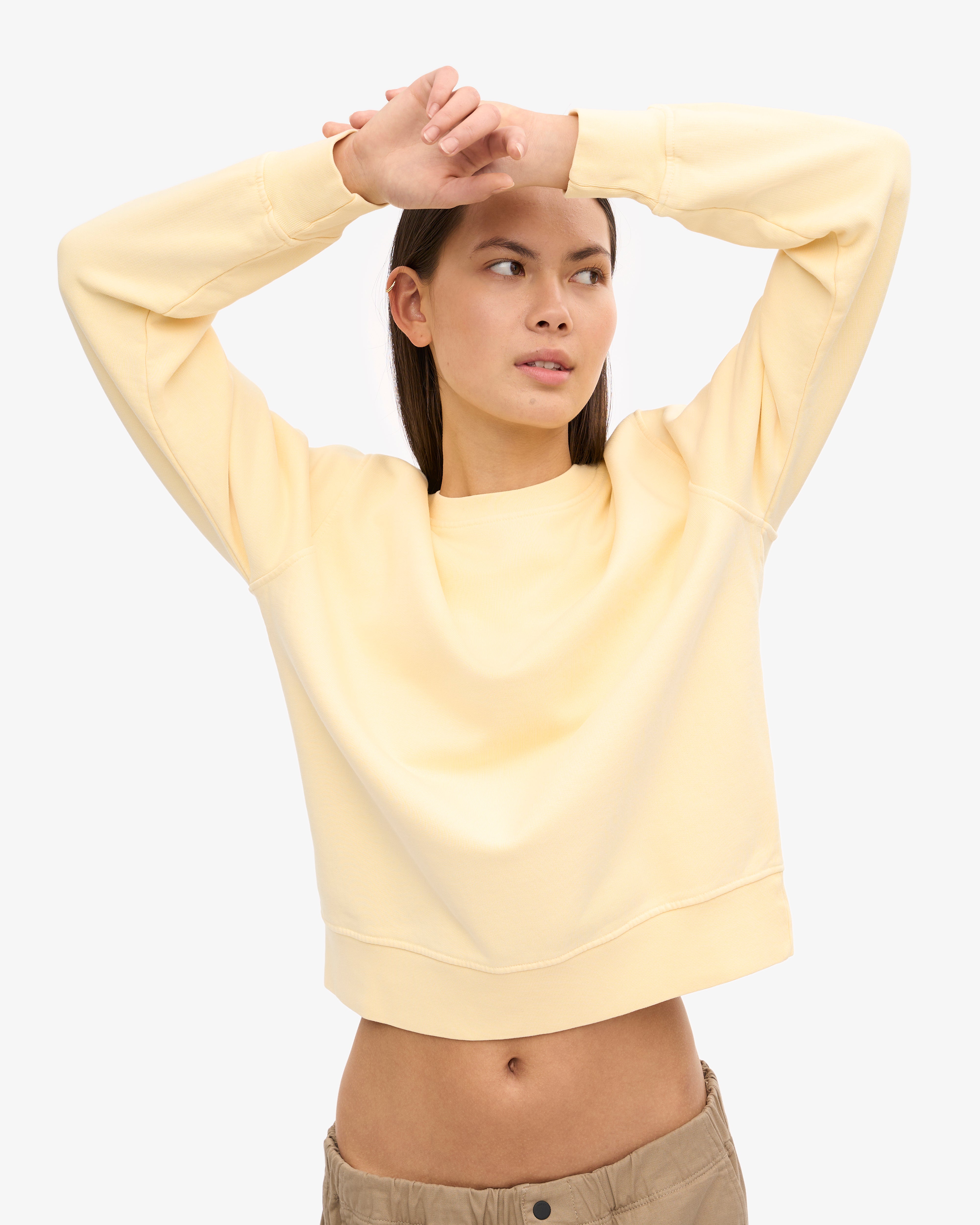 Women Classic Organic Crew - Soft Yellow XS