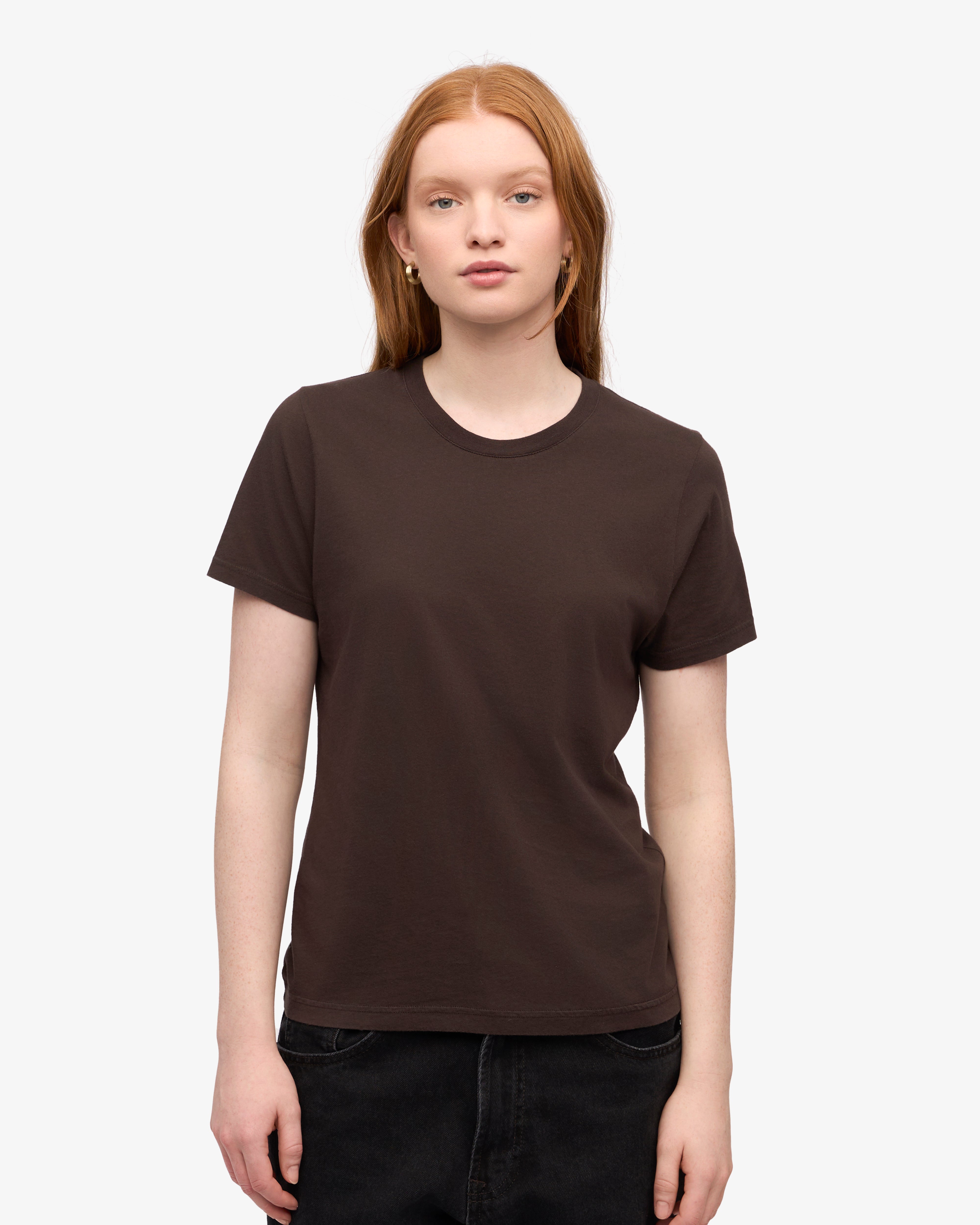 Women Light Organic Tee - Coffee Brown