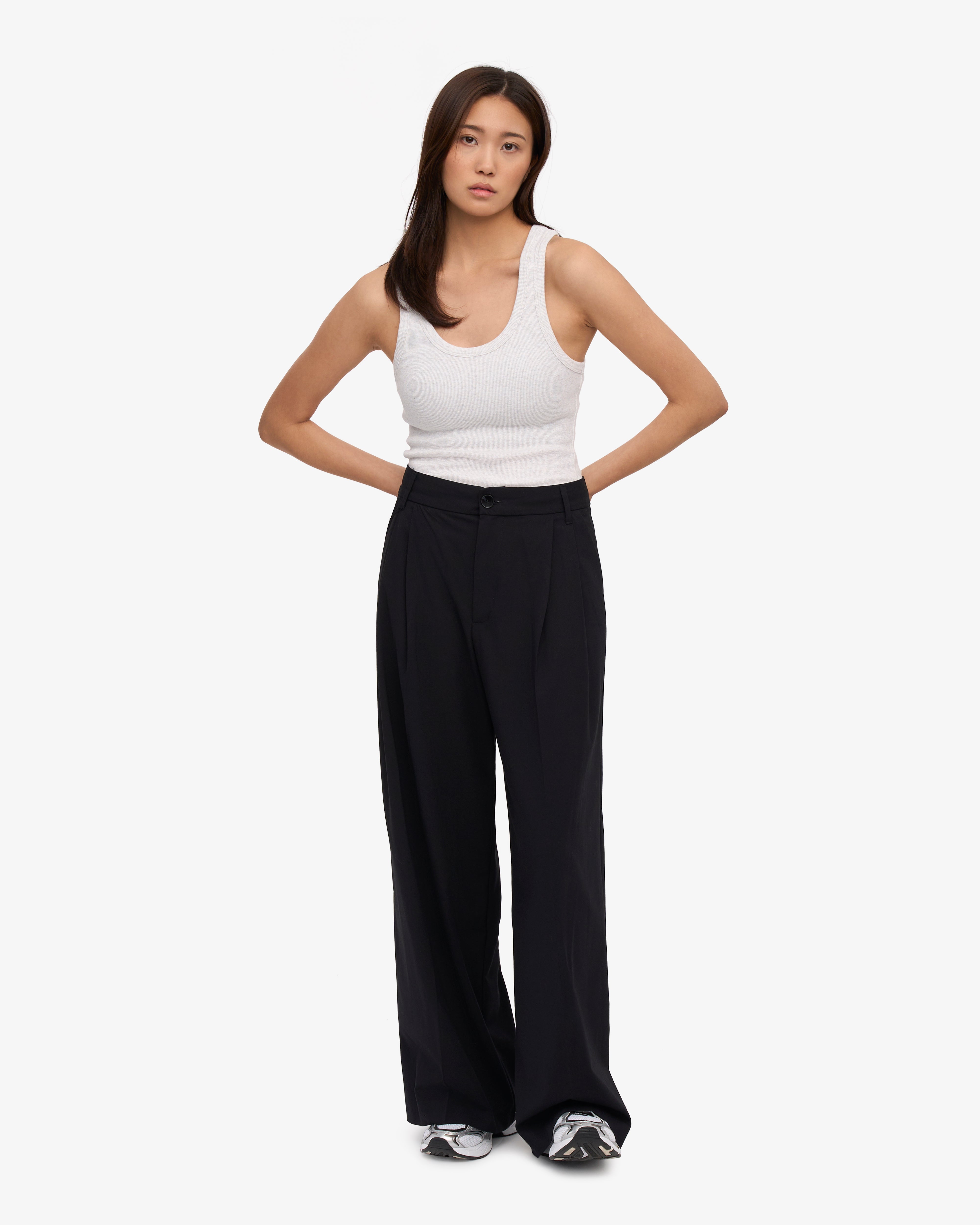 Women Organic Rib Tank Top - Snow Melange