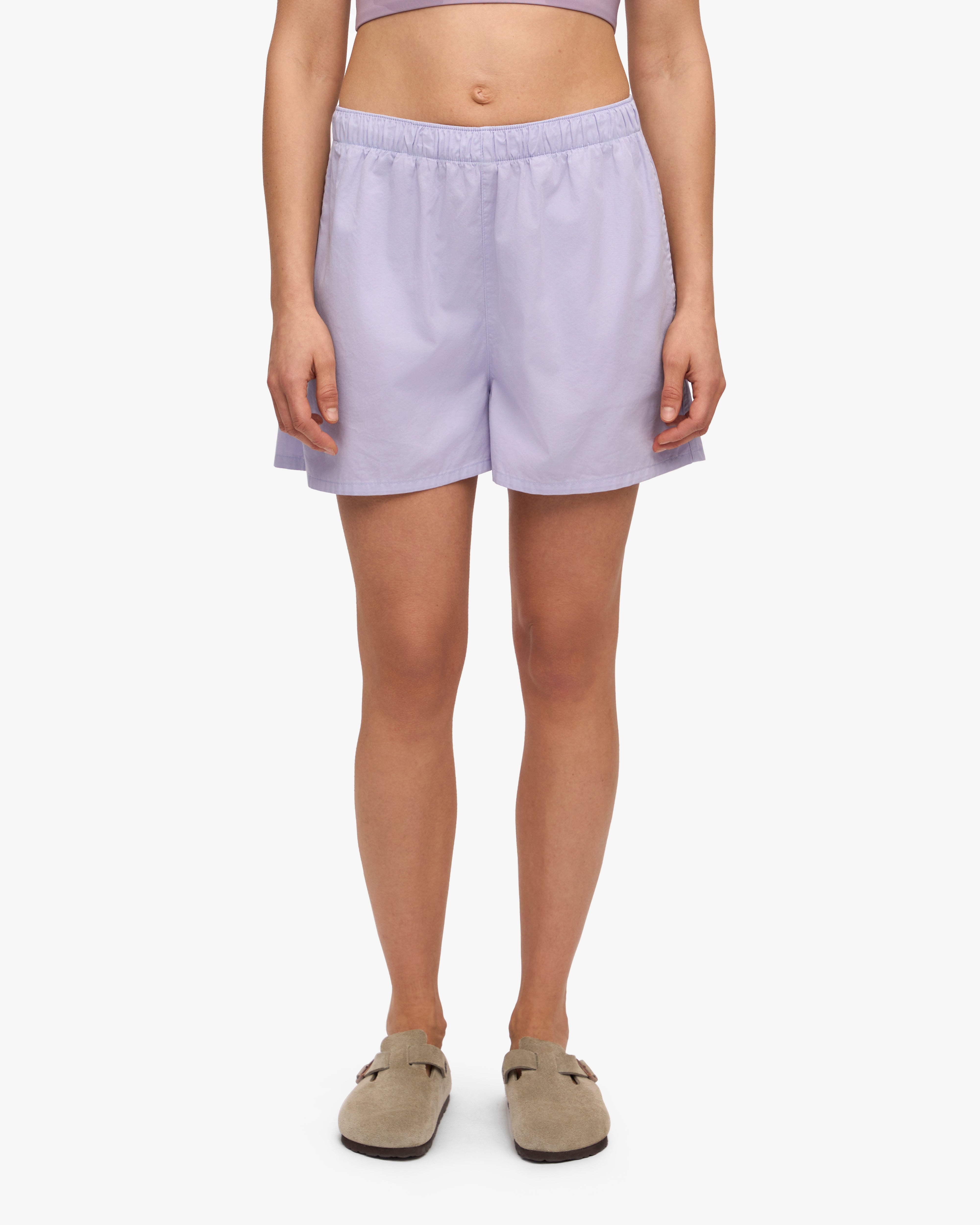 Women Organic Twill Shorts - Soft Lavender