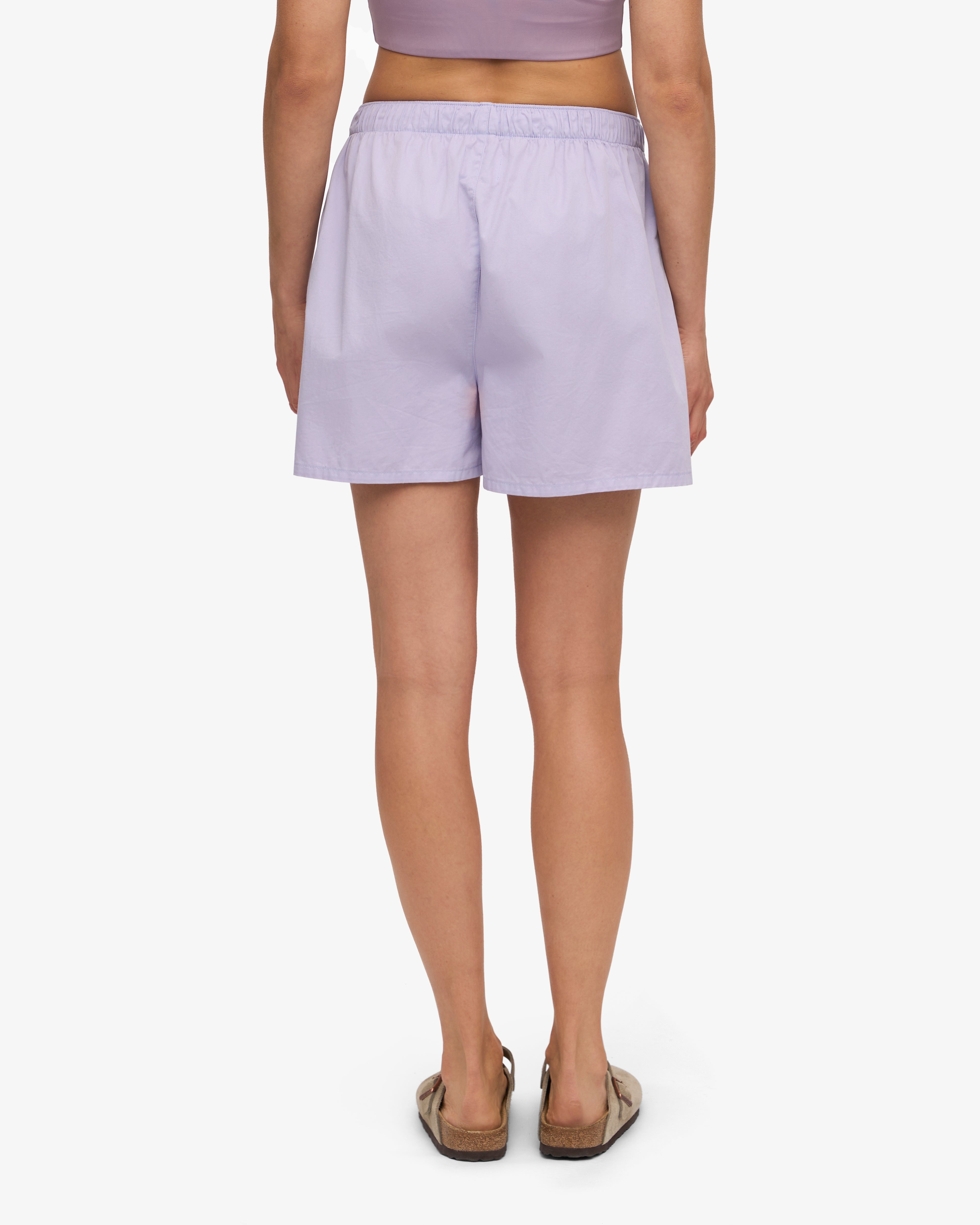 Women Organic Twill Shorts - Soft Lavender