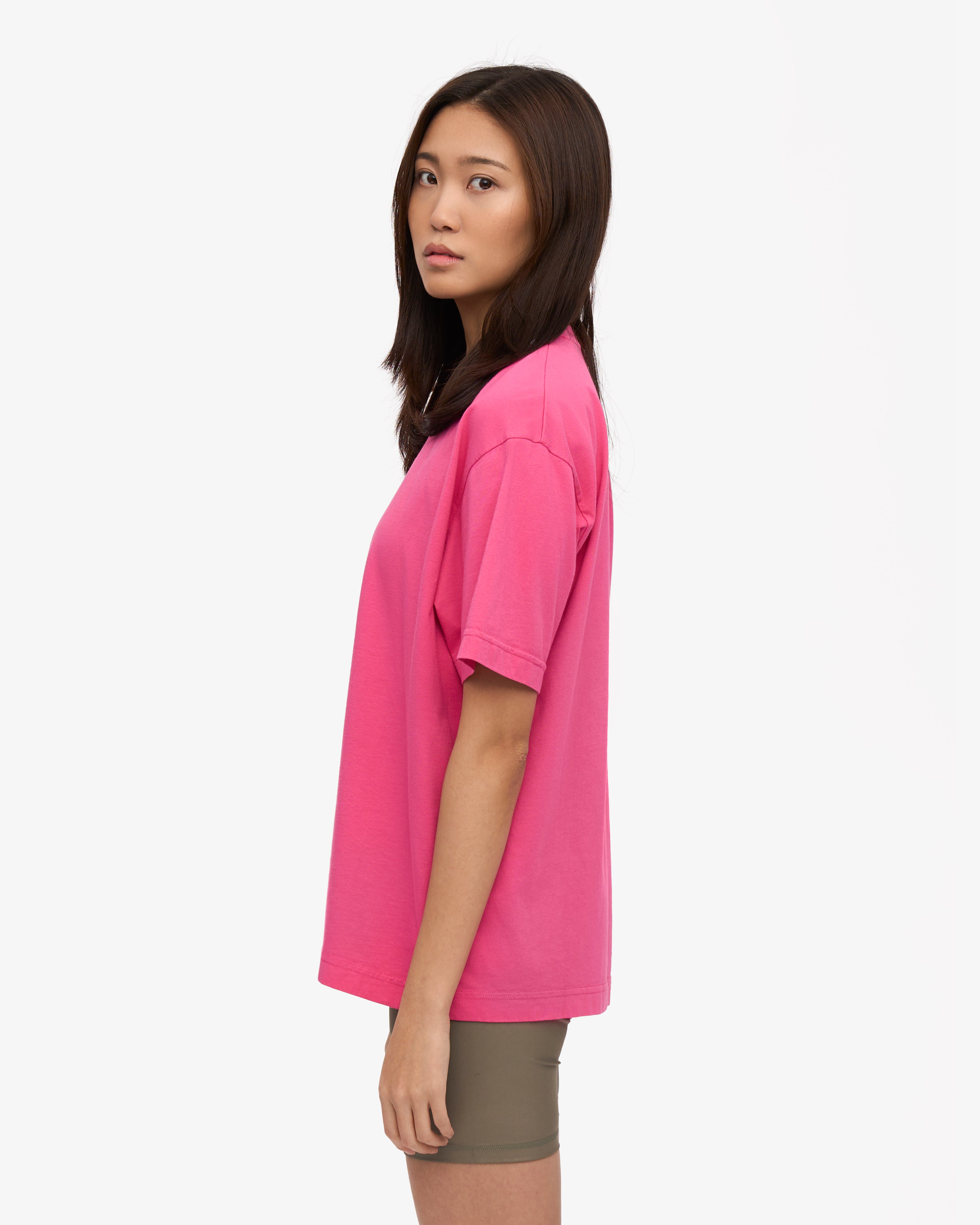 Oversized Organic T-Shirt - Bubblegum Pink XS