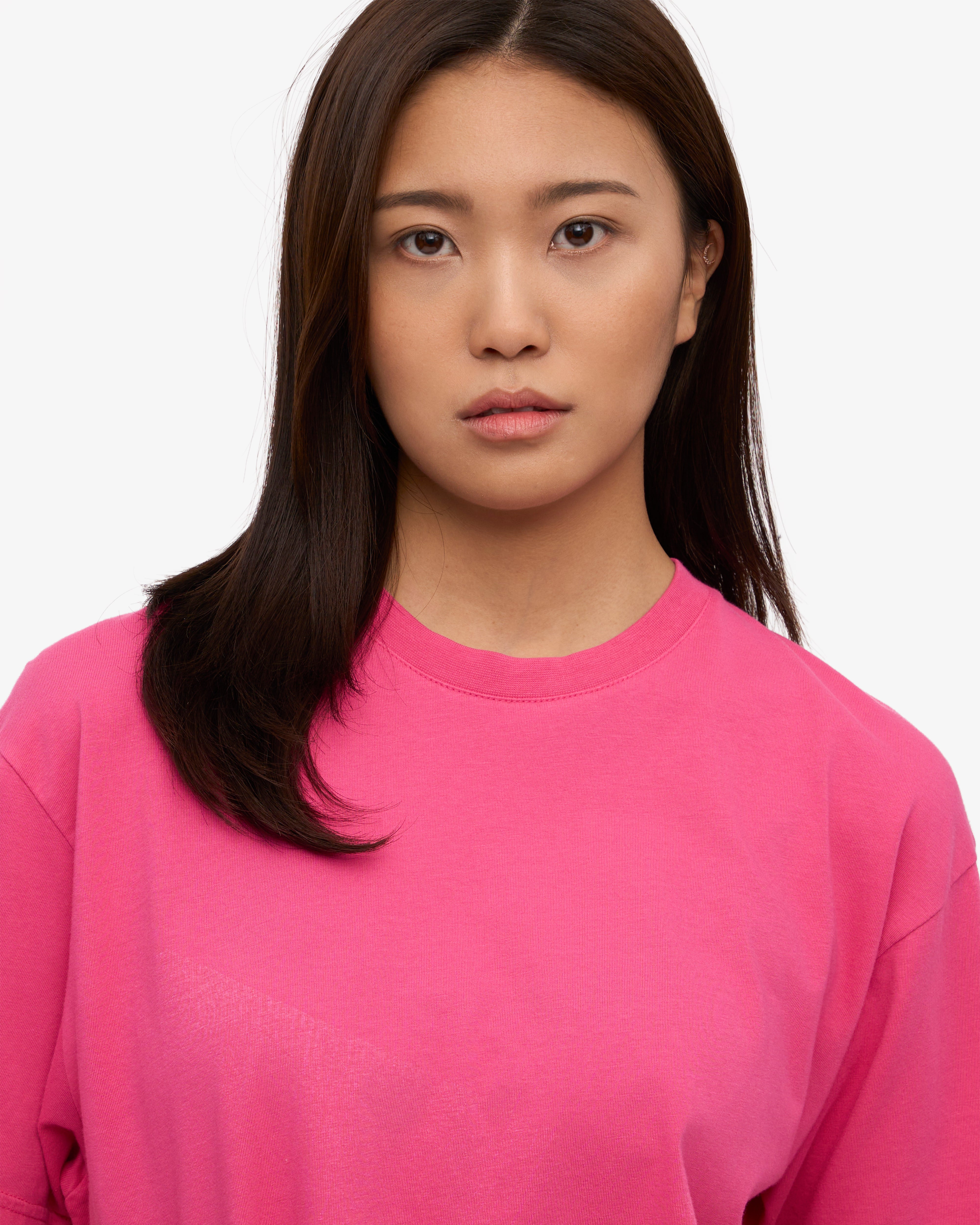 Oversized Organic T-Shirt - Bubblegum Pink XS