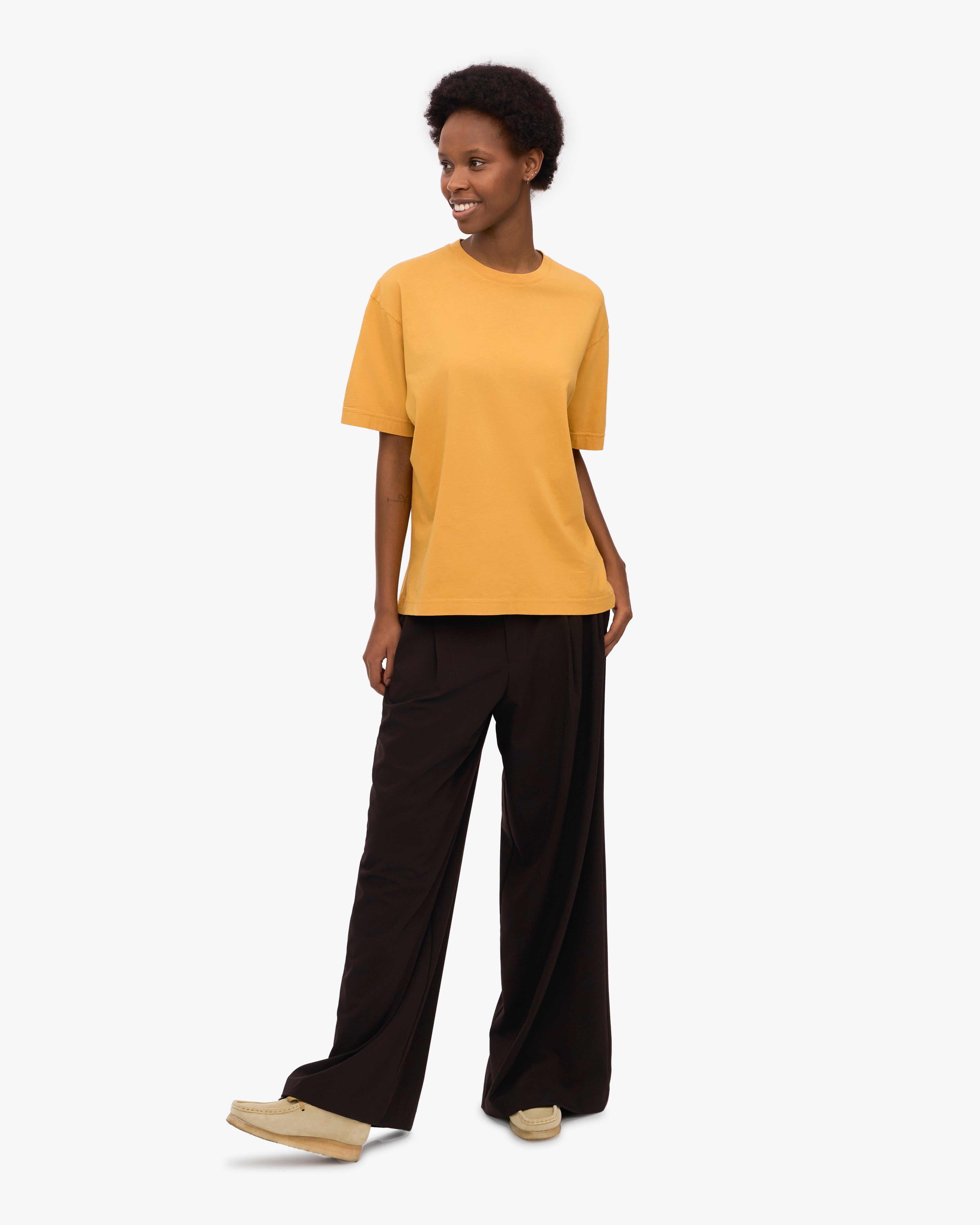 Oversized Organic T-Shirt - Burned Yellow XS