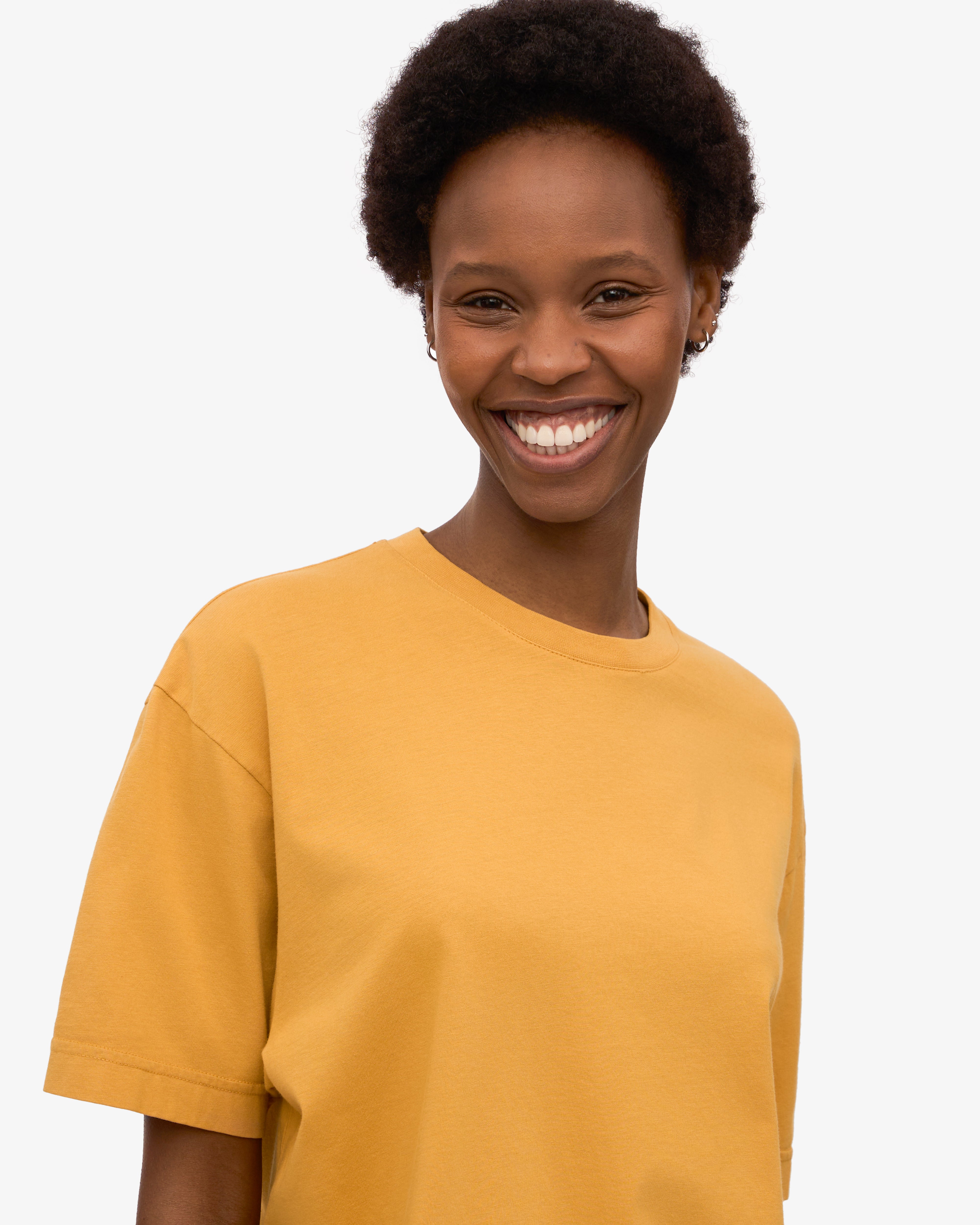 Oversized Organic T-Shirt - Burned Yellow XS