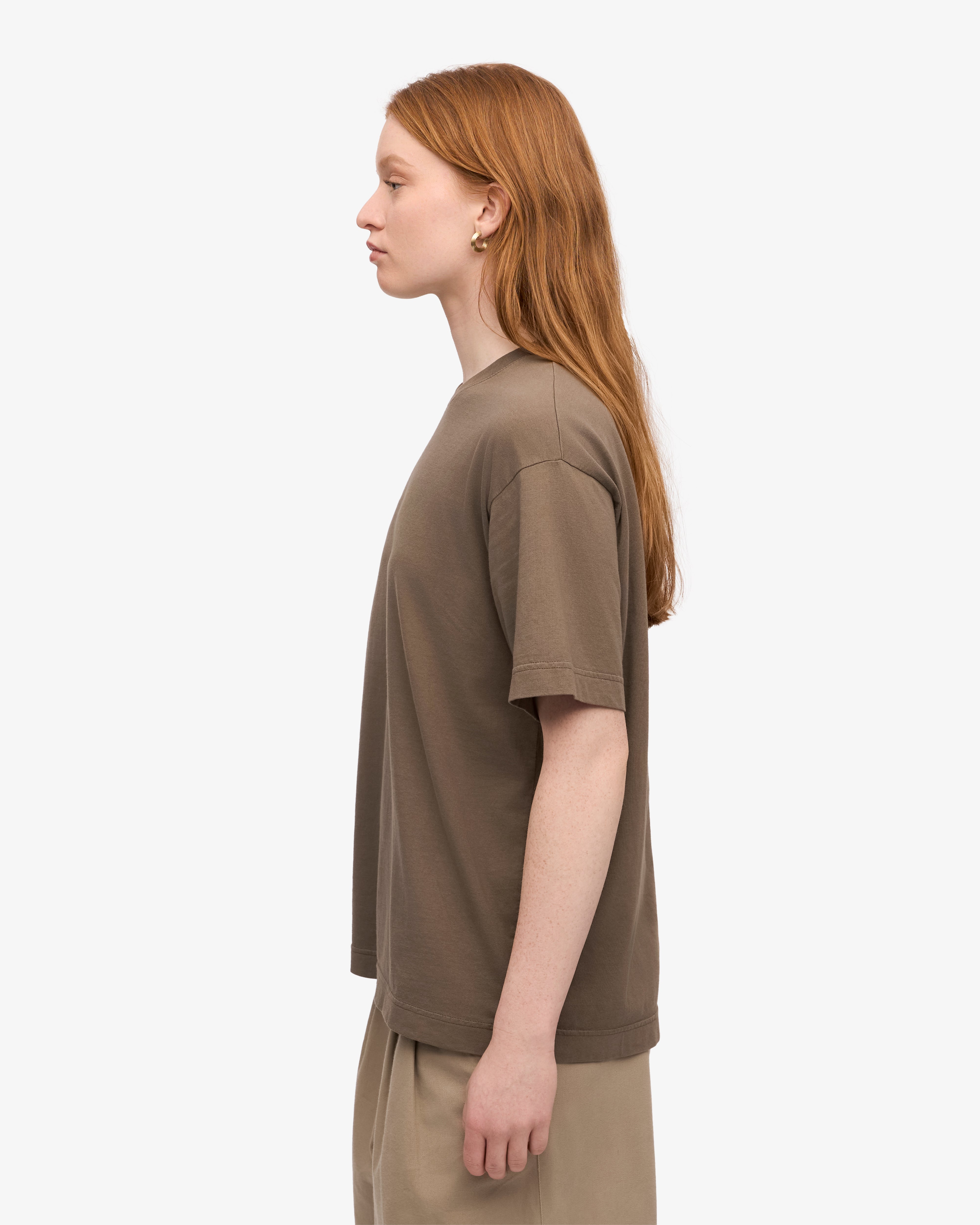 Oversized Organic T-Shirt - Cedar Brown XS