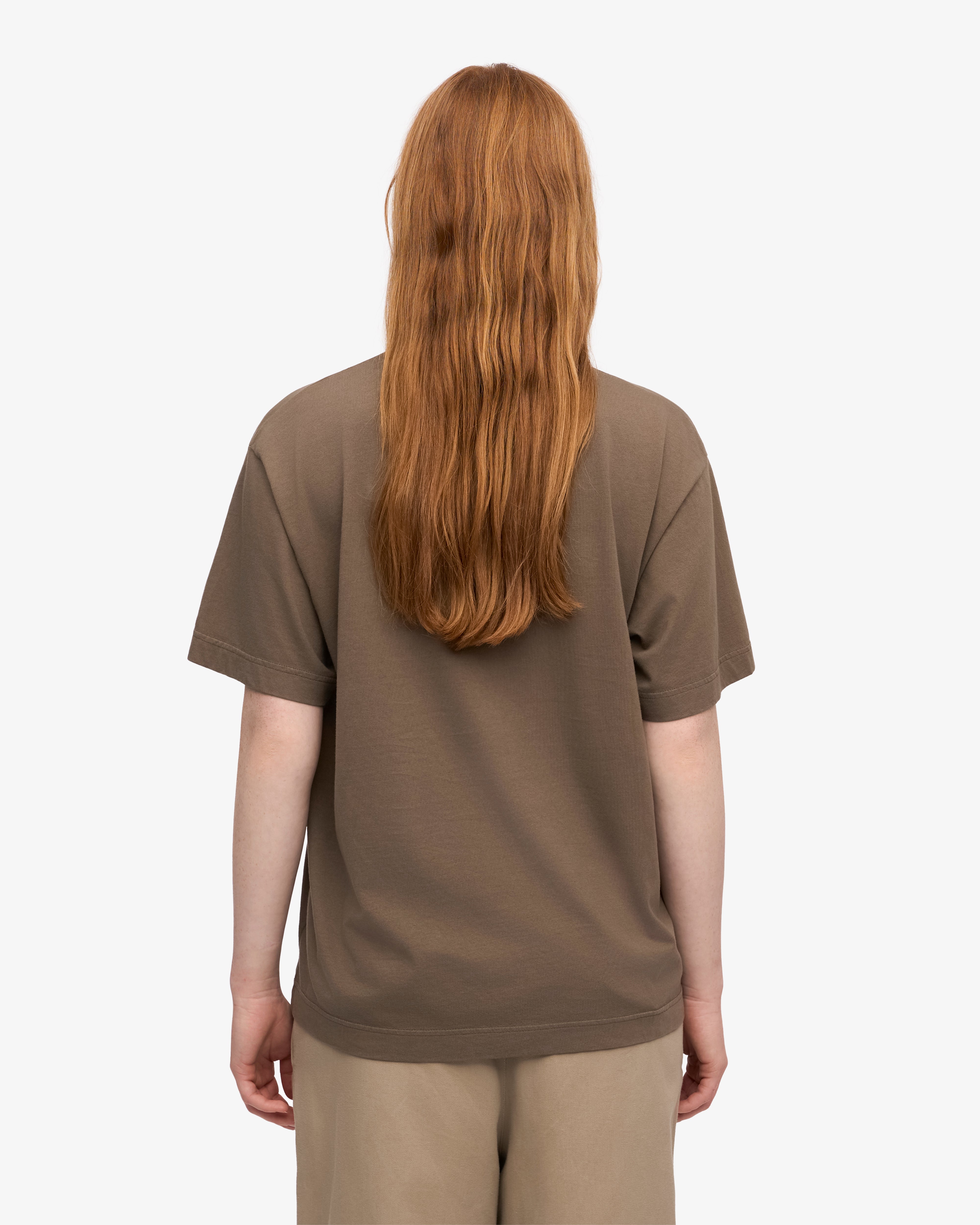 Oversized Organic T-Shirt - Cedar Brown XS