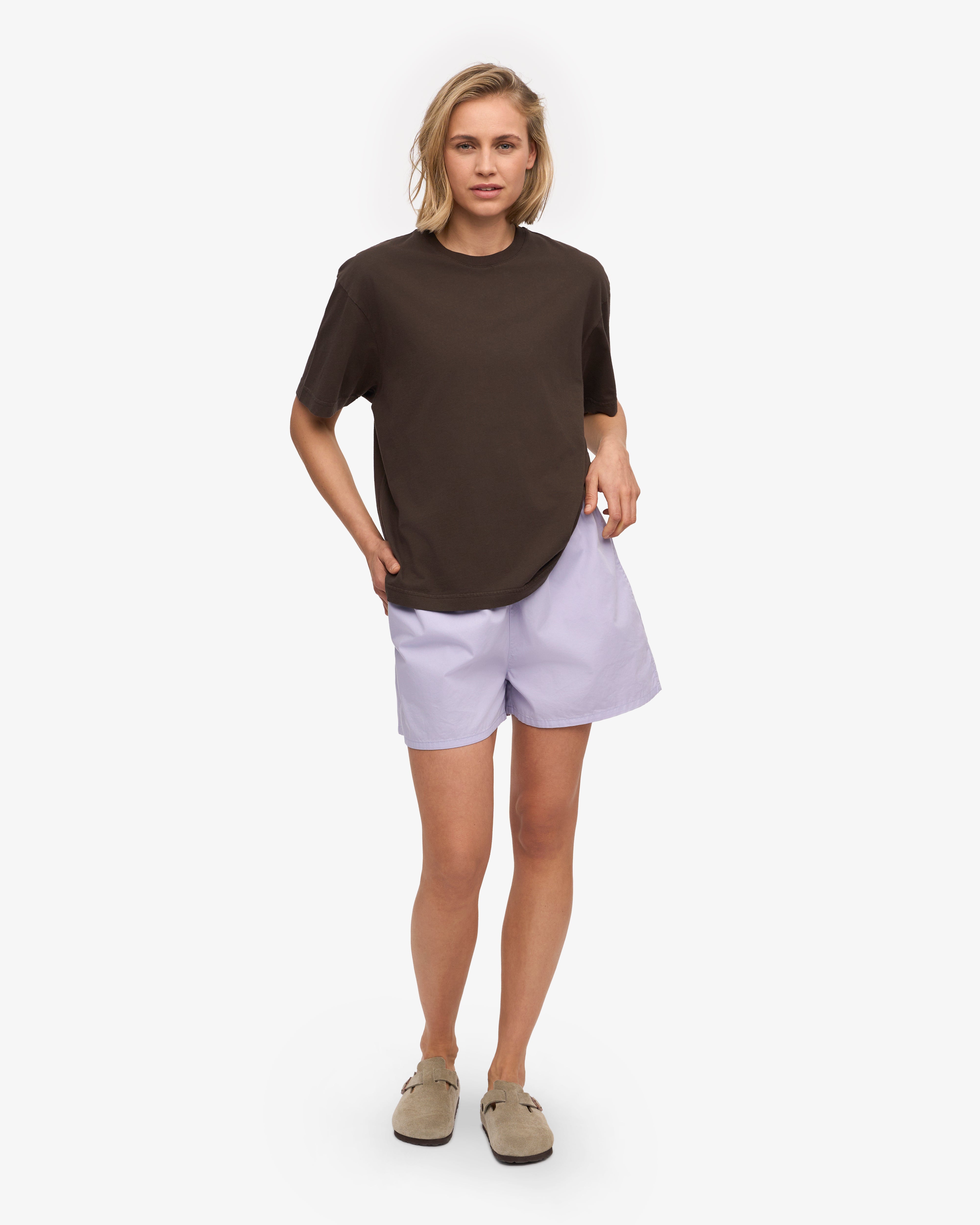 Oversized Organic T-Shirt - Coffee Brown XS