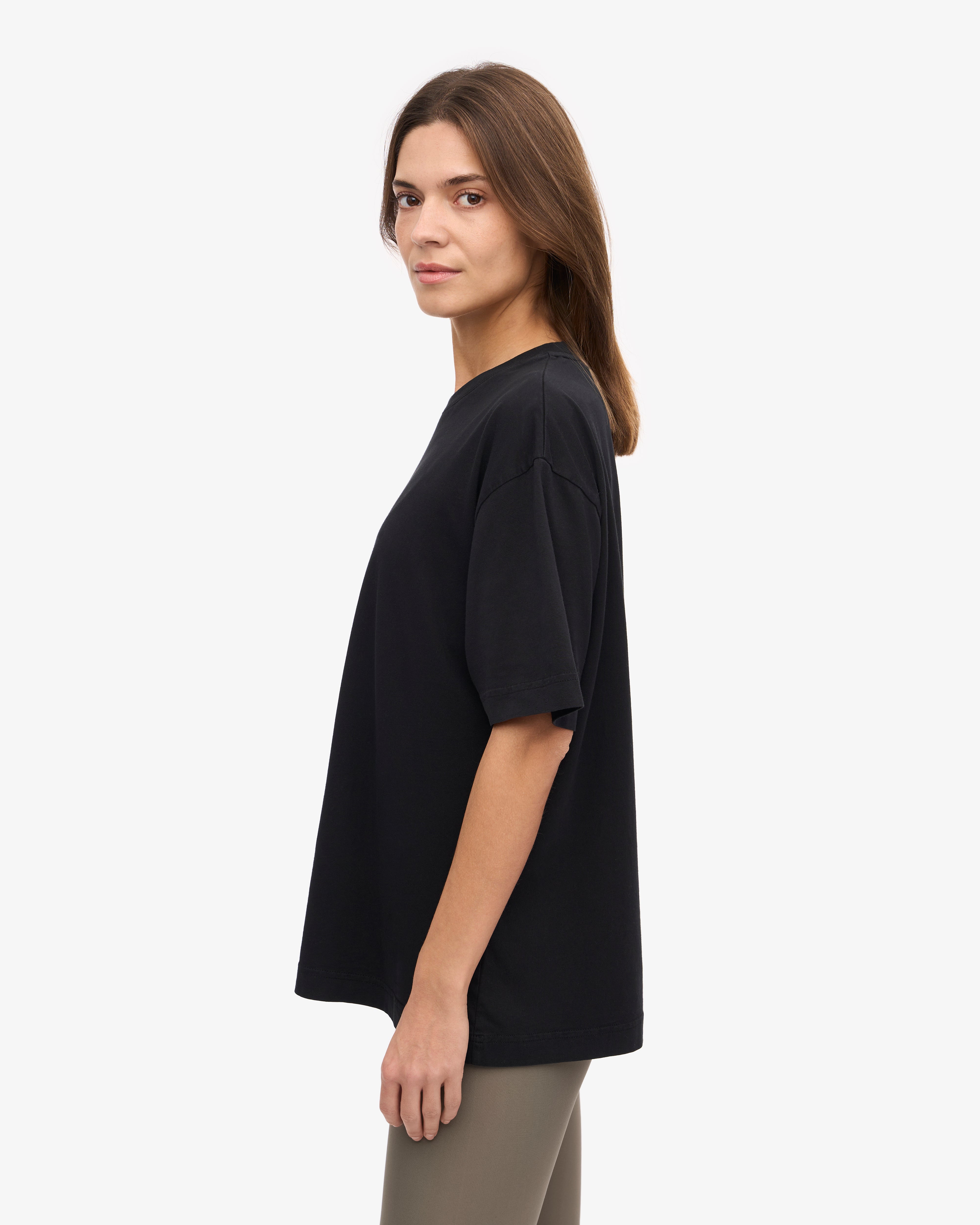Oversized Organic T-Shirt - Deep Black XS