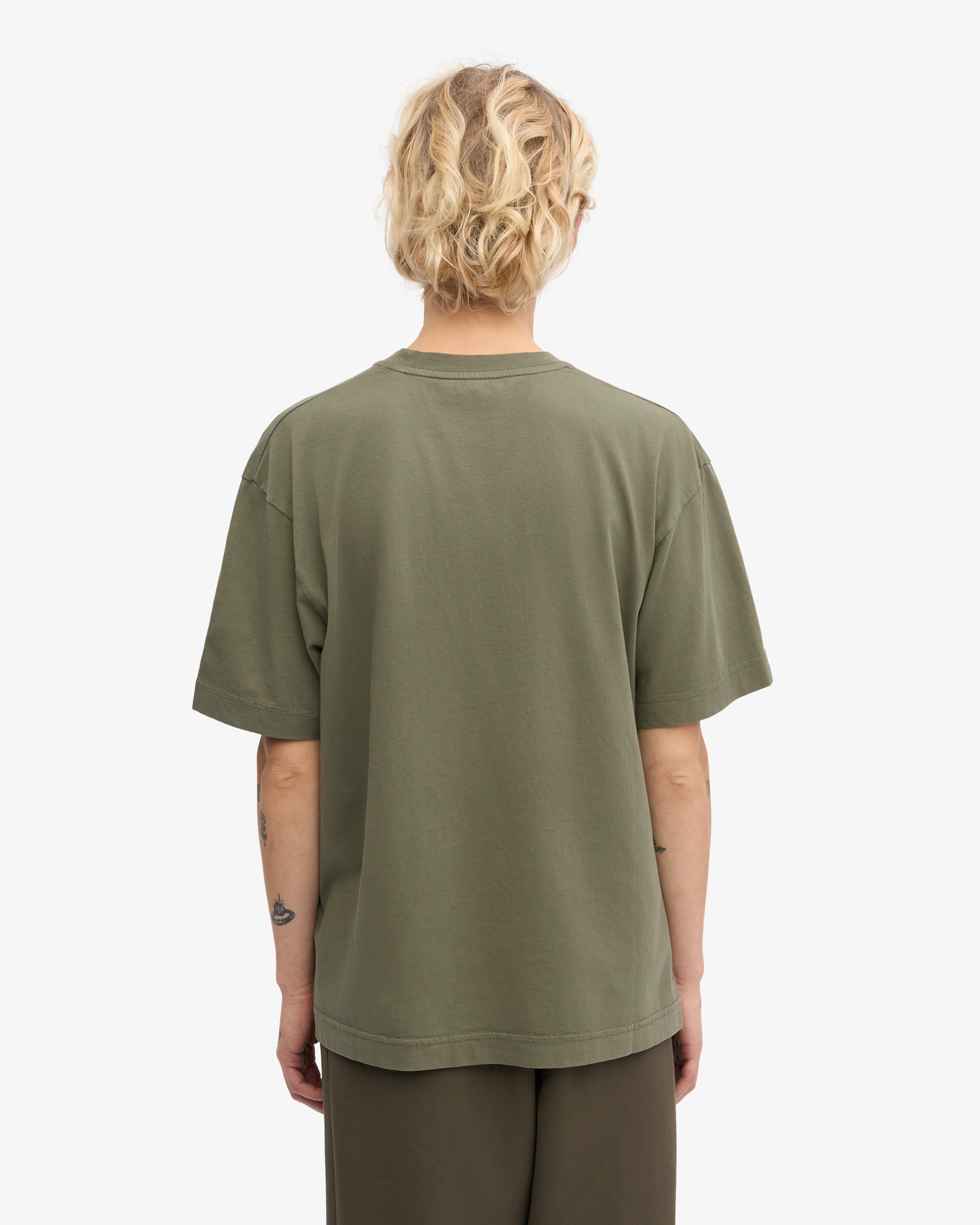 Oversized Organic T-Shirt - Dusty Olive XS