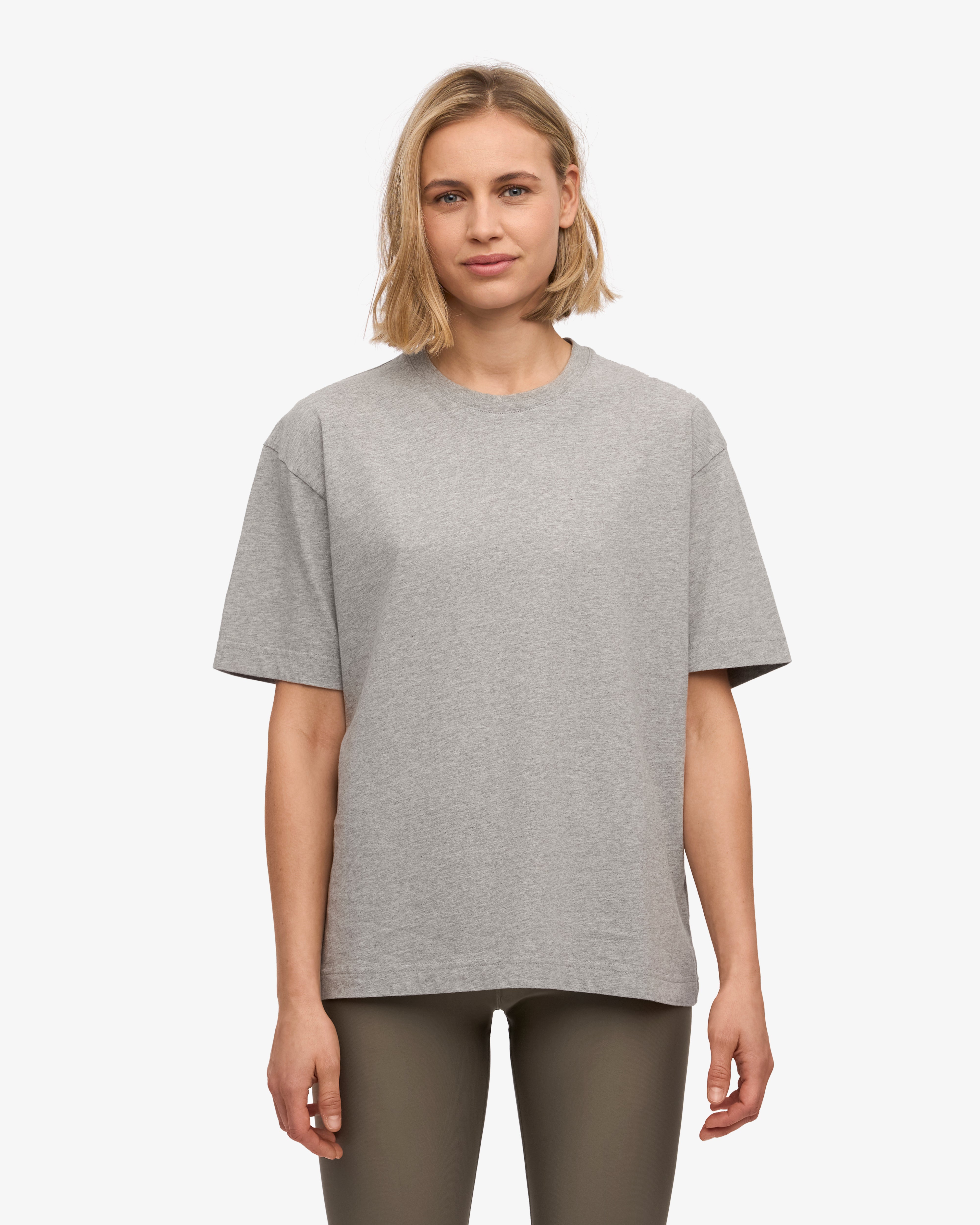 Oversized Organic T-Shirt - Heather Grey XS