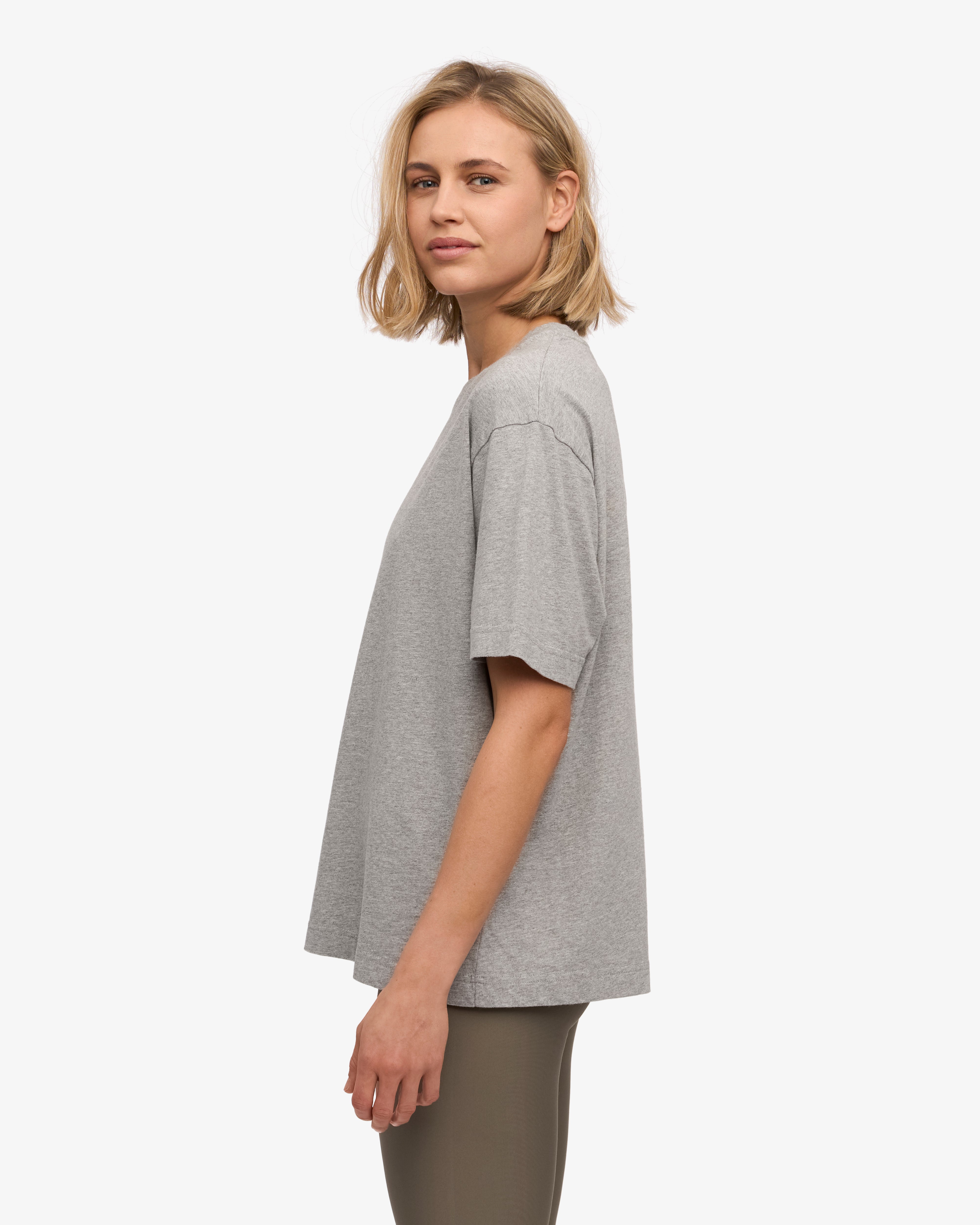 Oversized Organic T-Shirt - Heather Grey XS