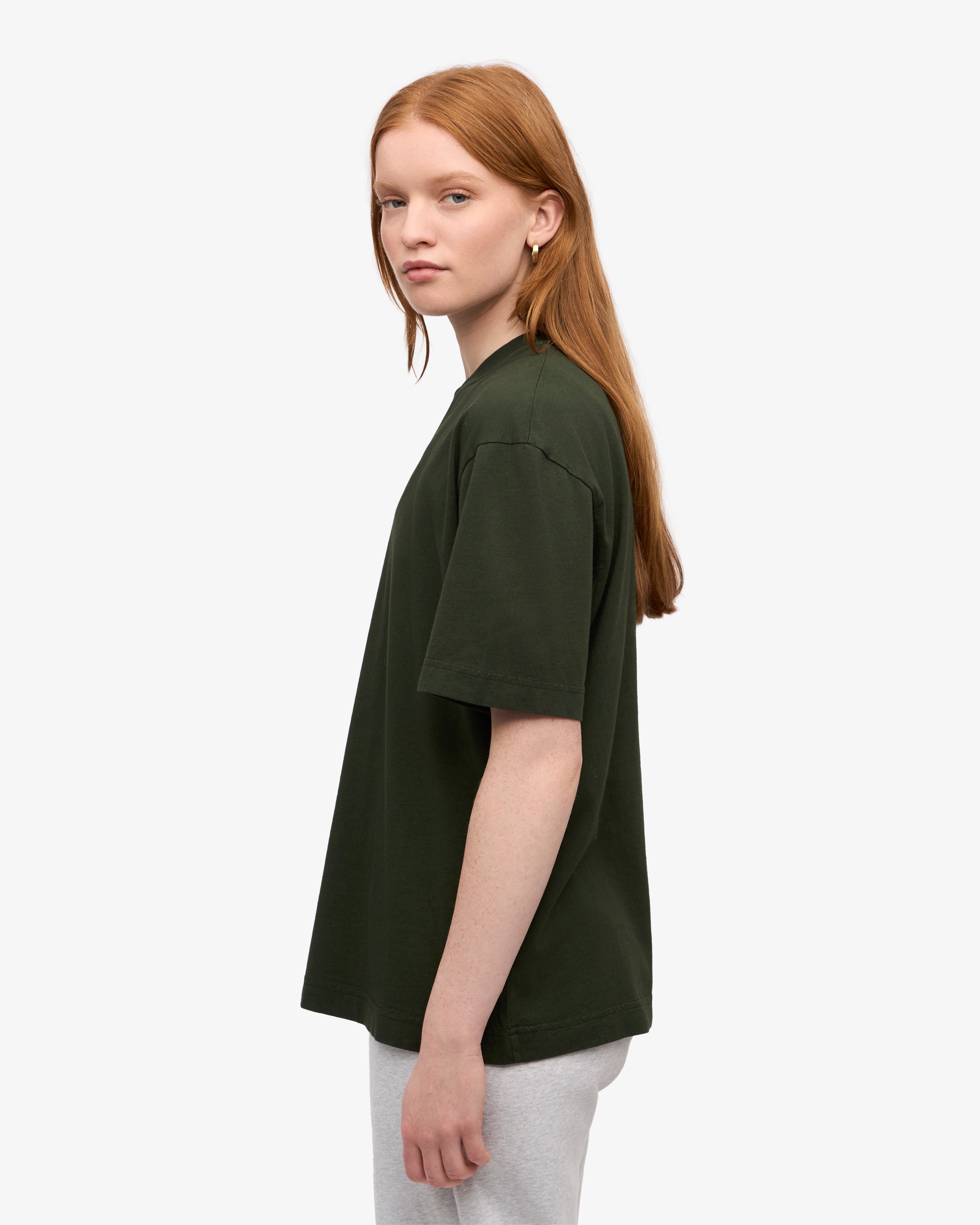 Oversized Organic T-Shirt - Hunter Green XS