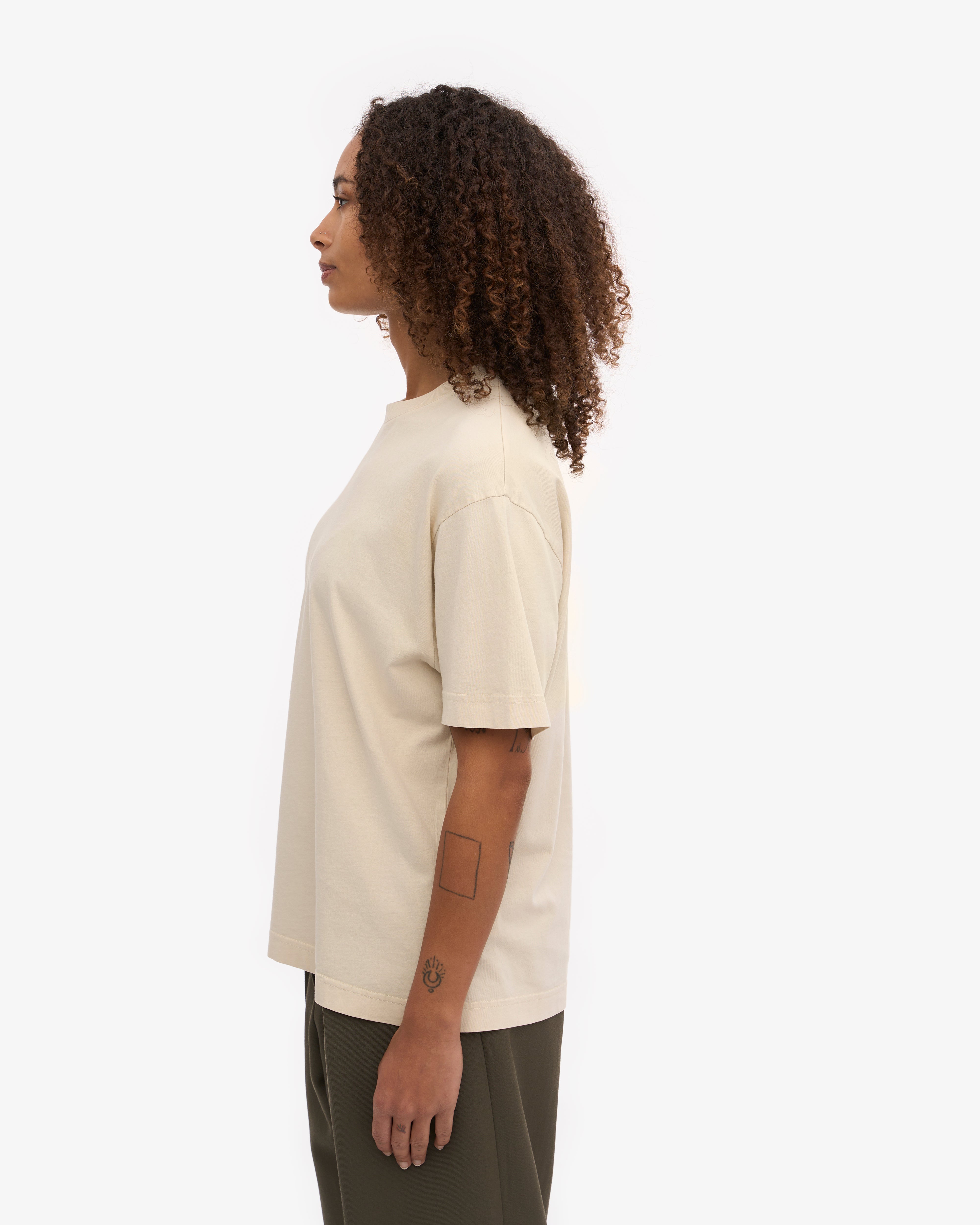 Oversized Organic T-Shirt - Ivory White XS