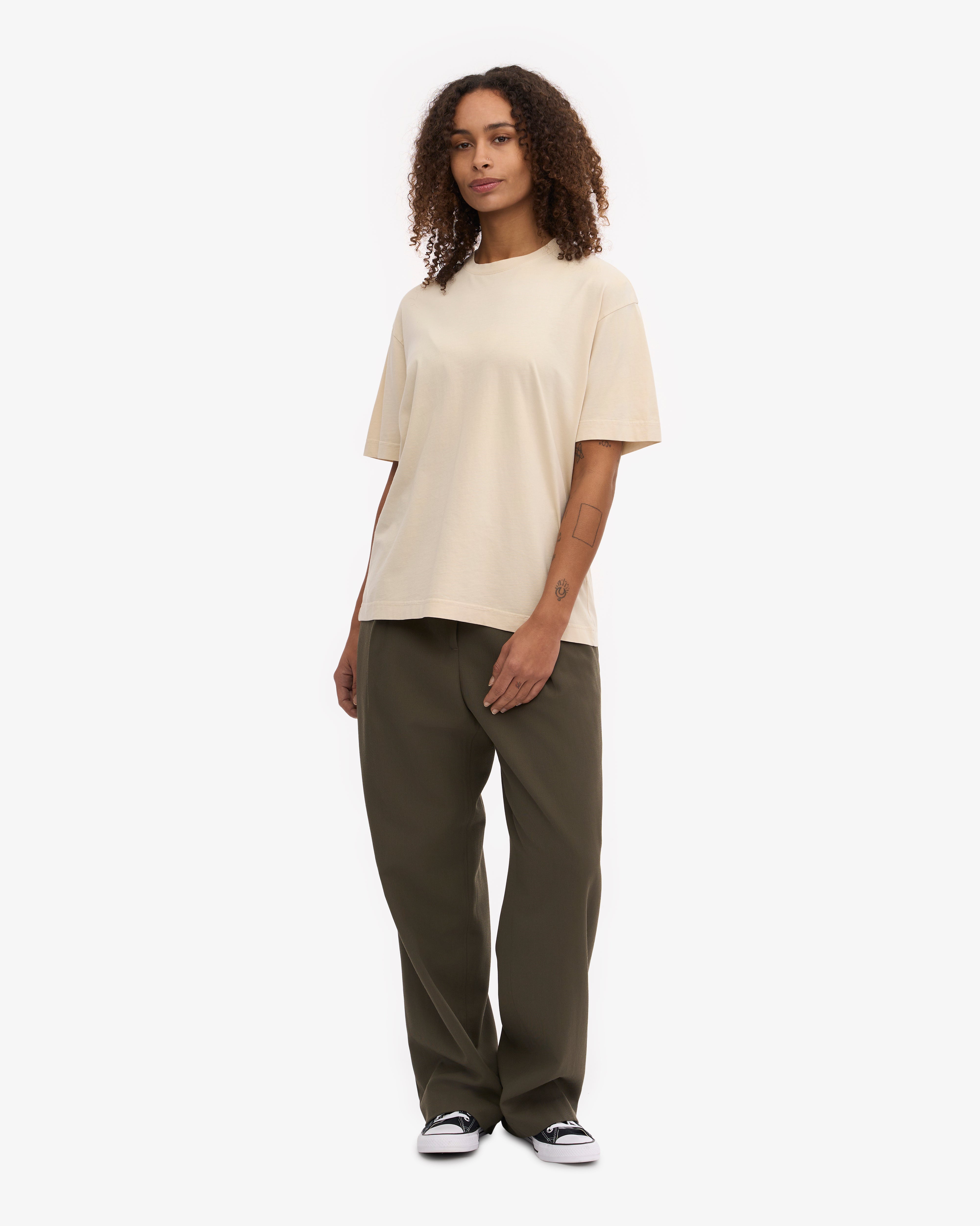 Oversized Organic T-Shirt - Ivory White XS