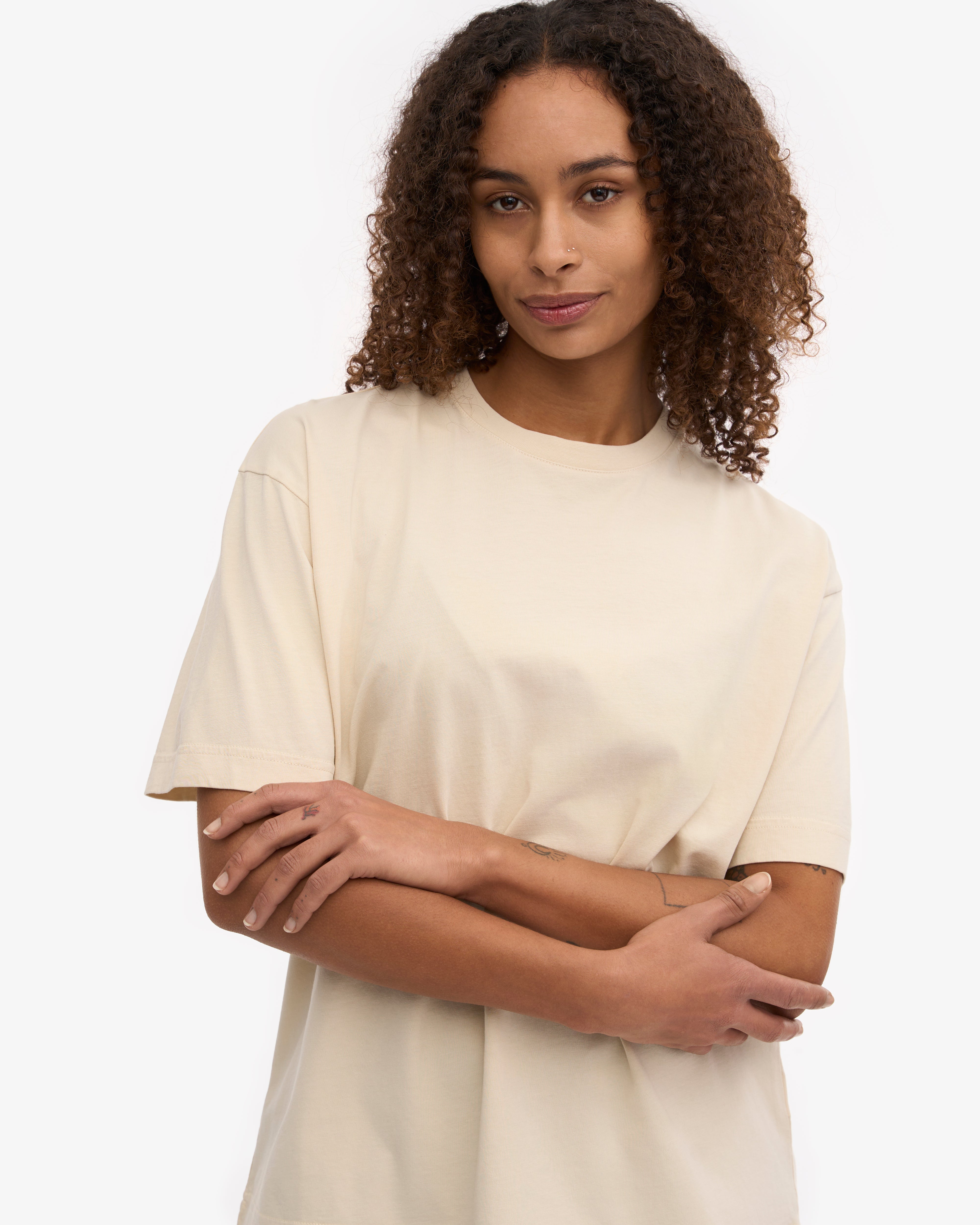 Oversized Organic T-Shirt - Ivory White XS