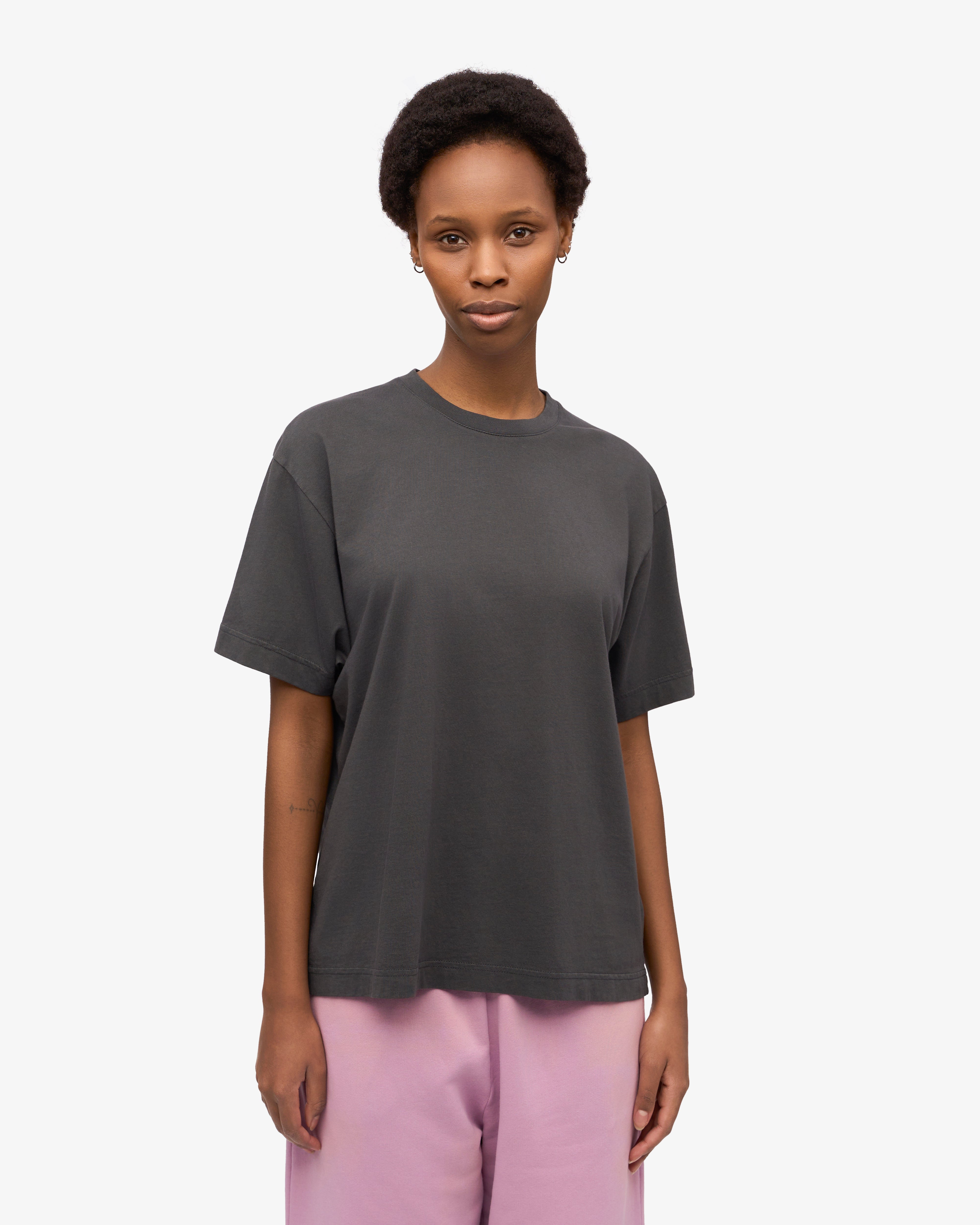 Oversized Organic T-Shirt - Lava Grey XS