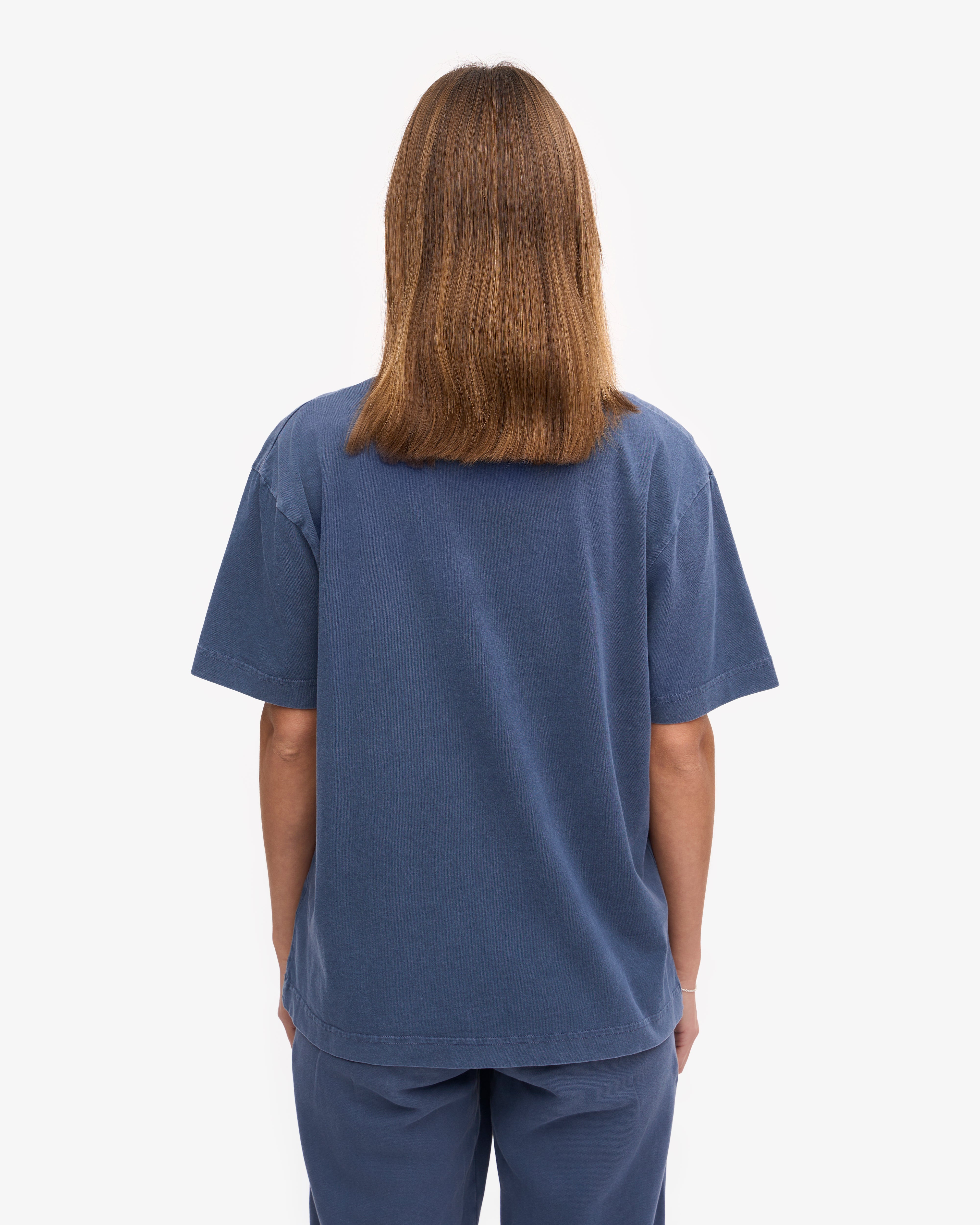 Oversized Organic T-Shirt - Neptune Blue XS