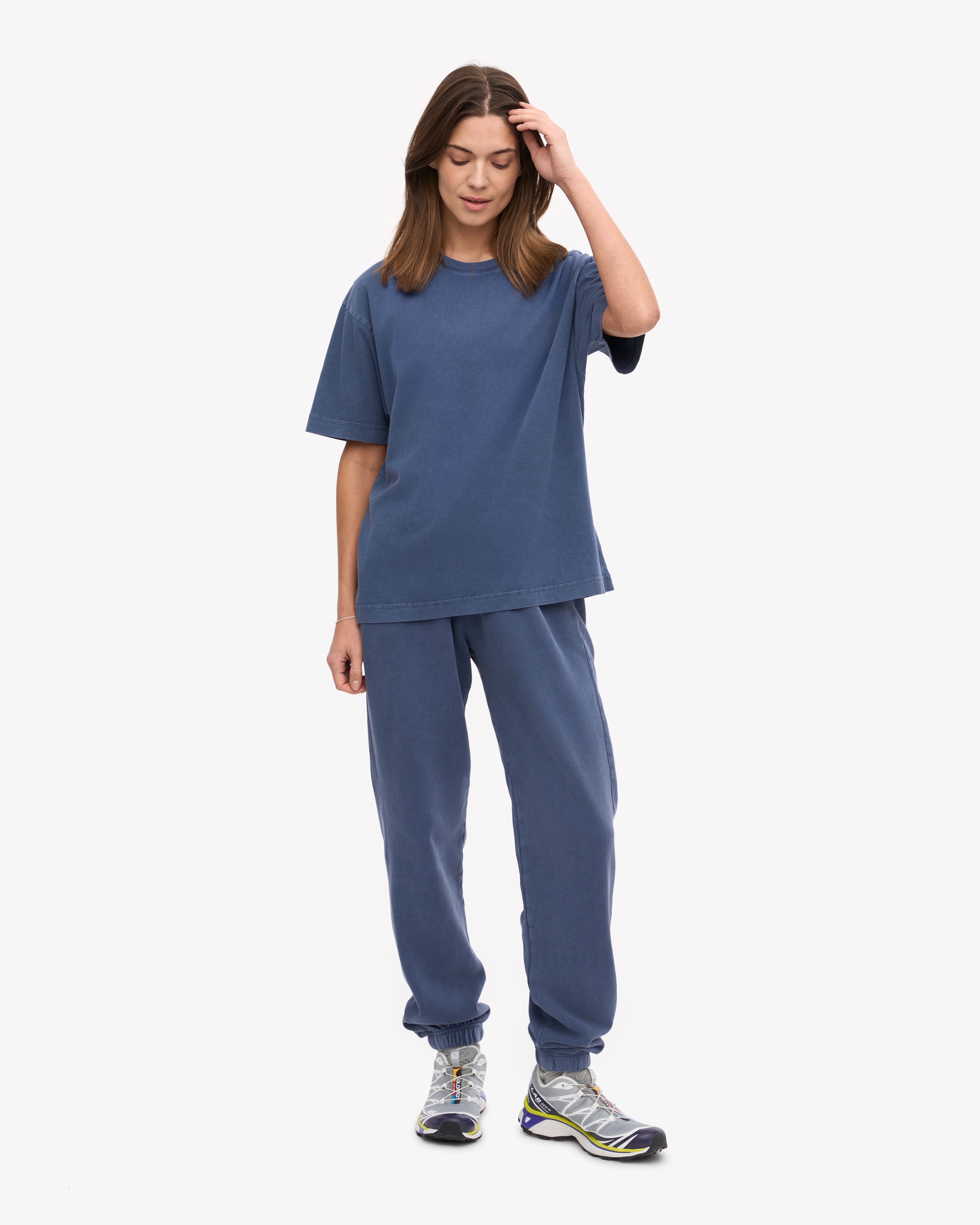 Oversized Organic T-Shirt - Neptune Blue XS