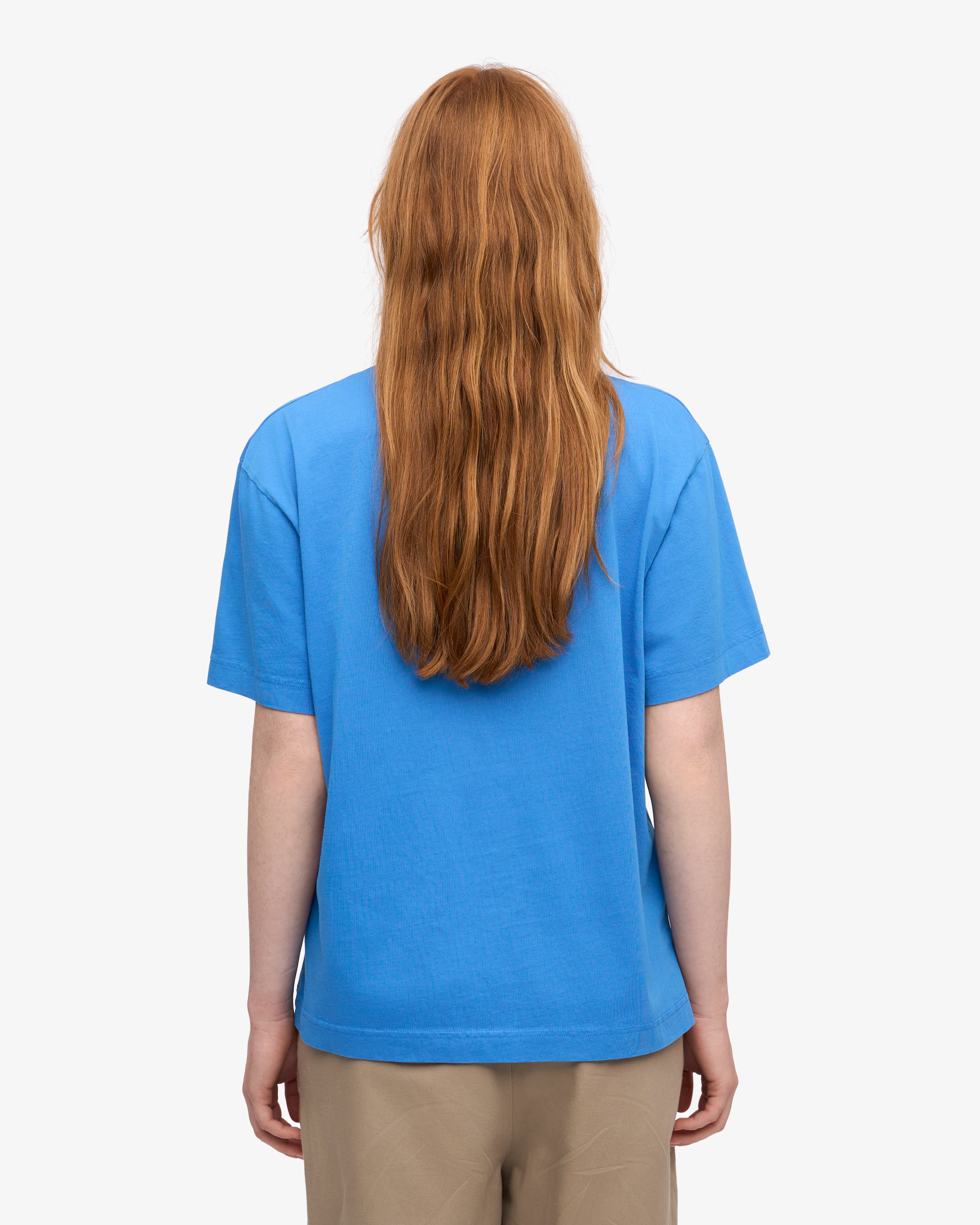 Oversized Organic T-Shirt - Pacific Blue XS