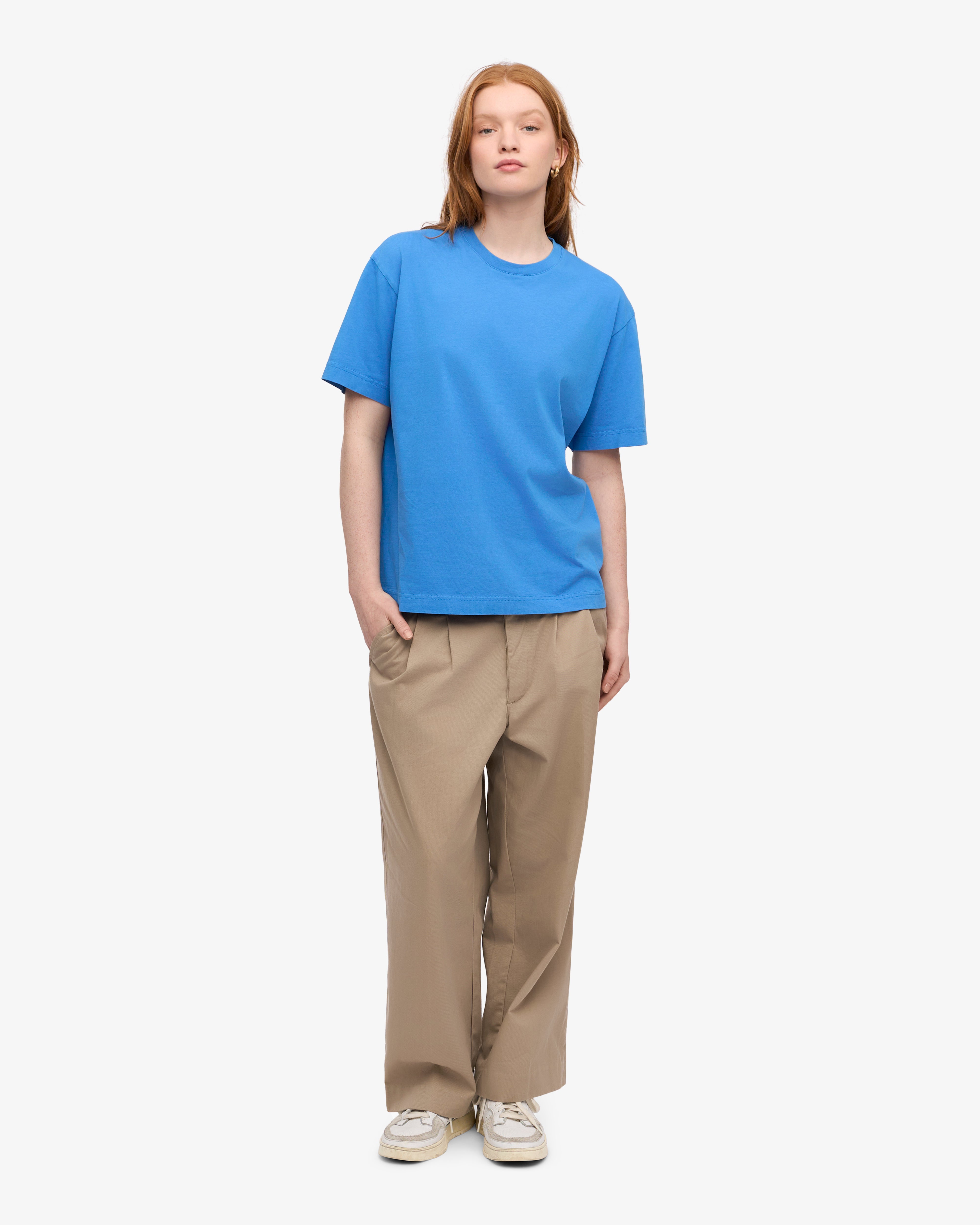 Oversized Organic T-Shirt - Pacific Blue XS