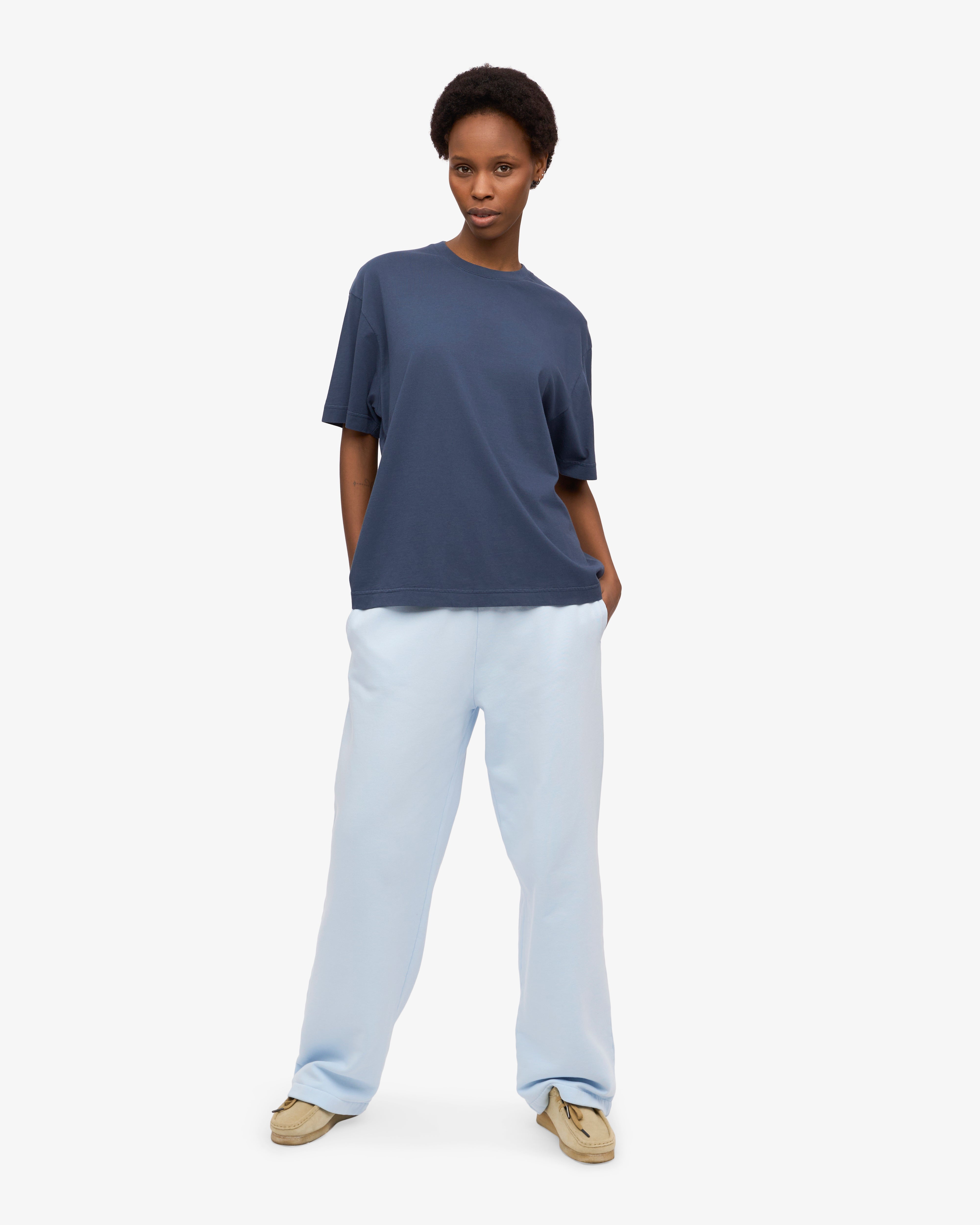 Oversized Organic T-Shirt - Petrol Blue XS
