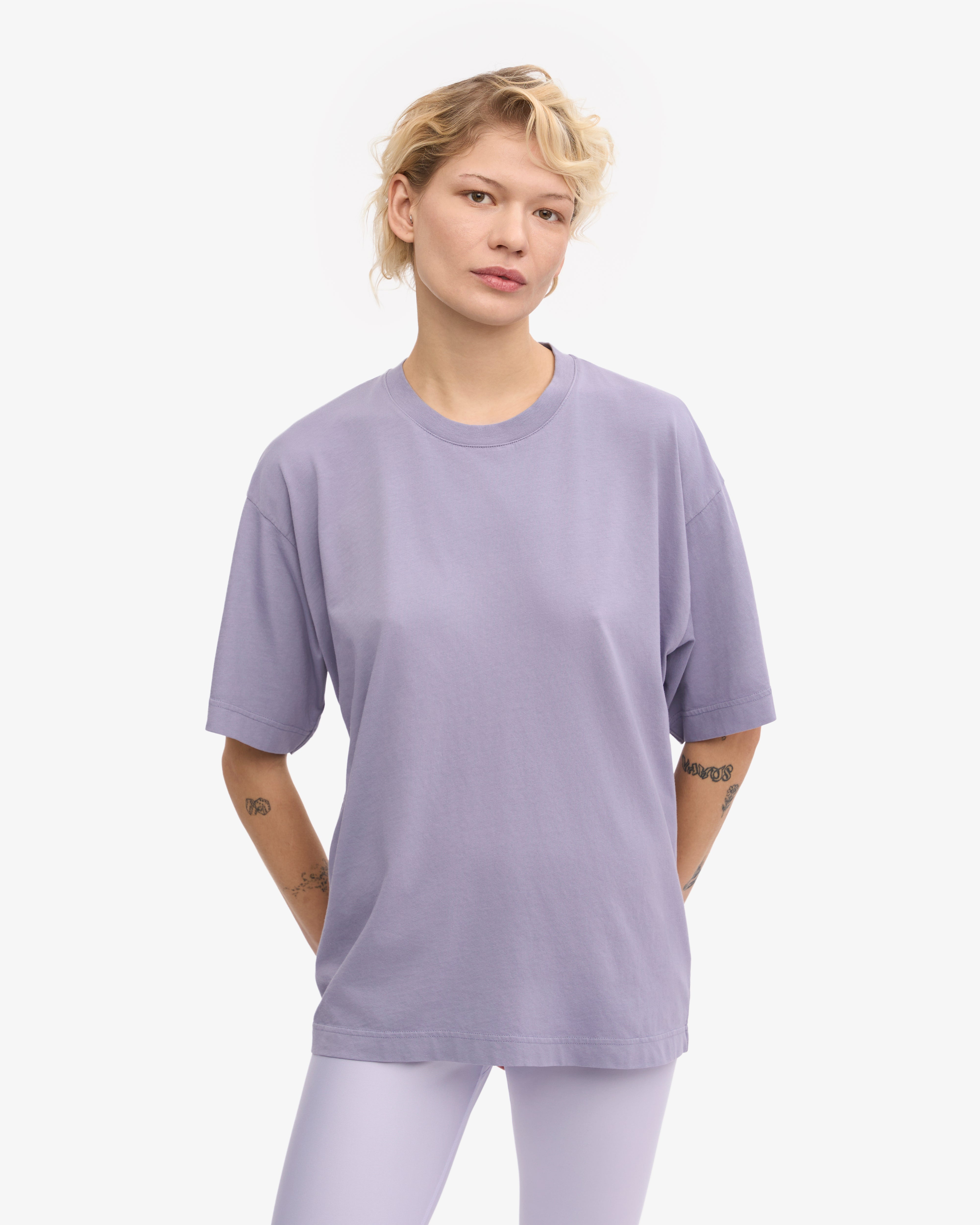 Oversized Organic T-Shirt - Purple Jade XS