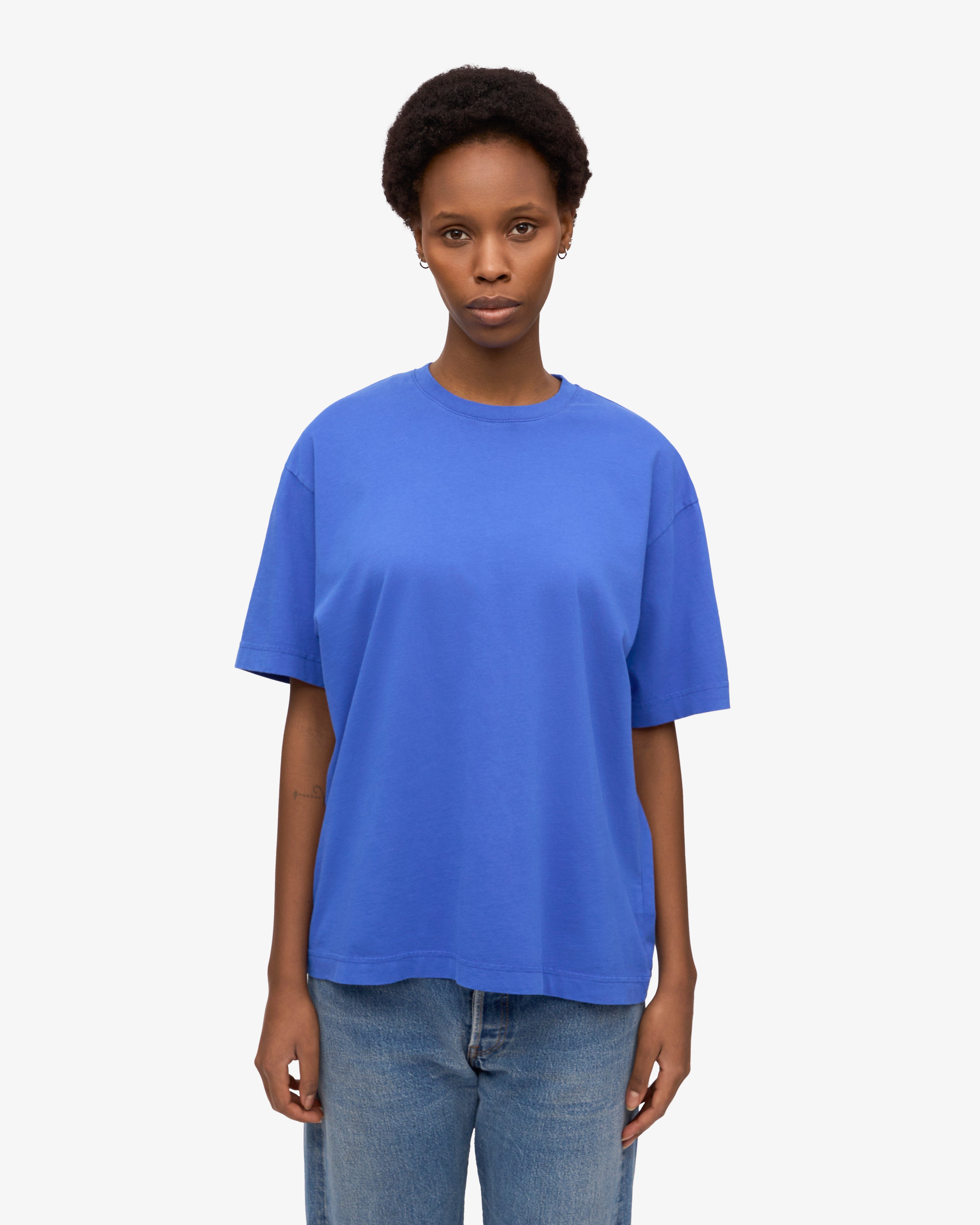 Oversized Organic T-Shirt - Sapphire Blue XS