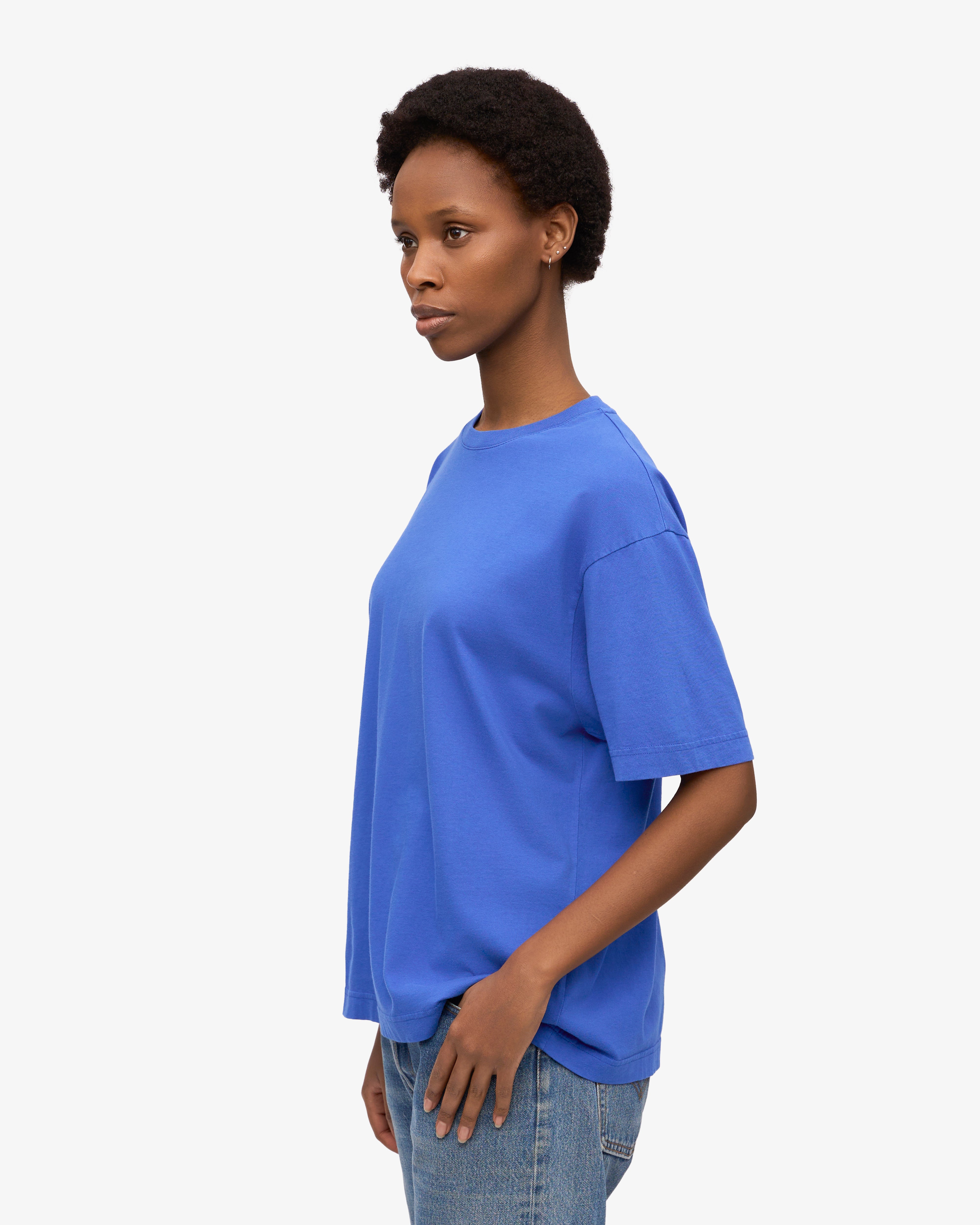 Oversized Organic T-Shirt - Sapphire Blue XS