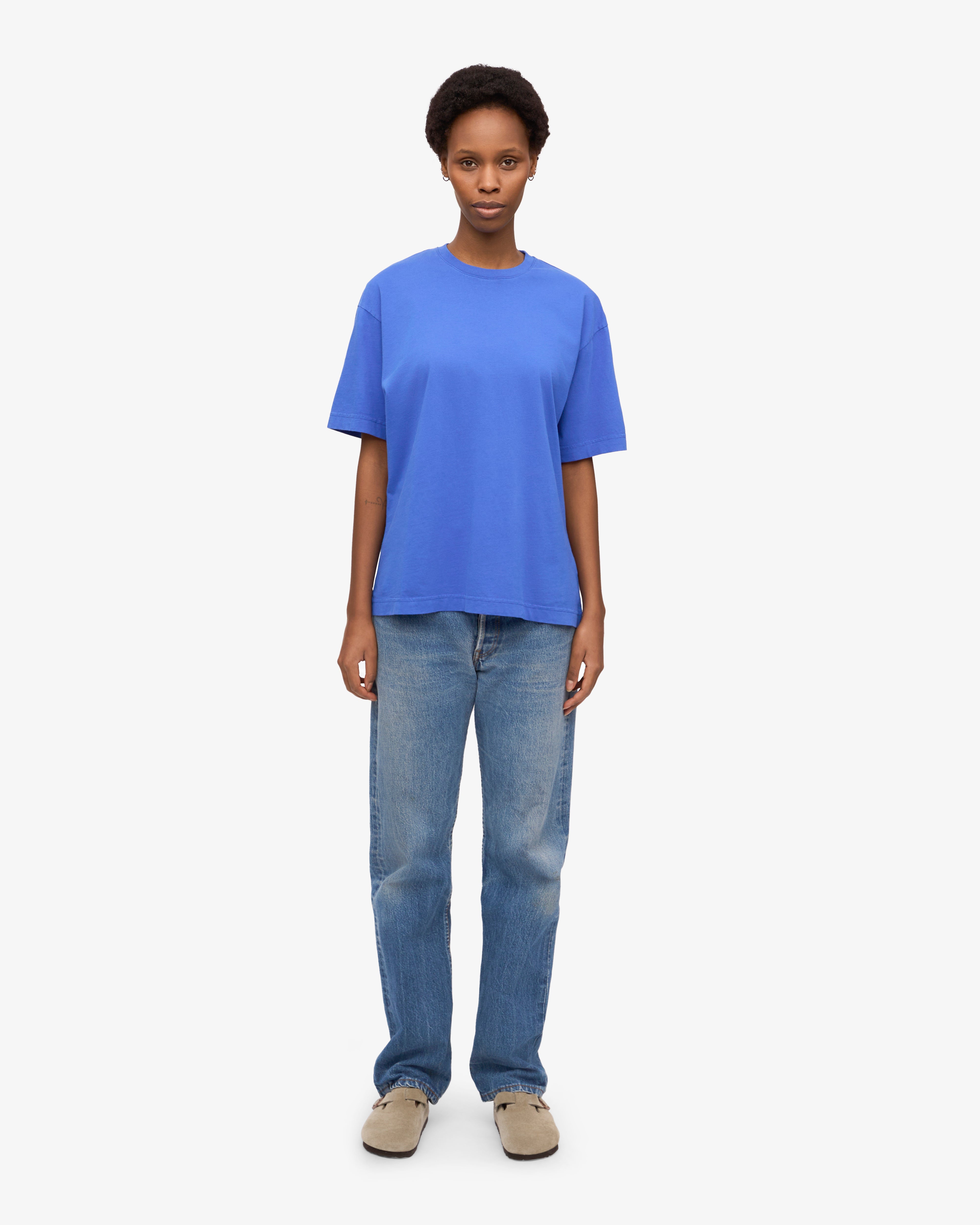 Oversized Organic T-Shirt - Sapphire Blue XS