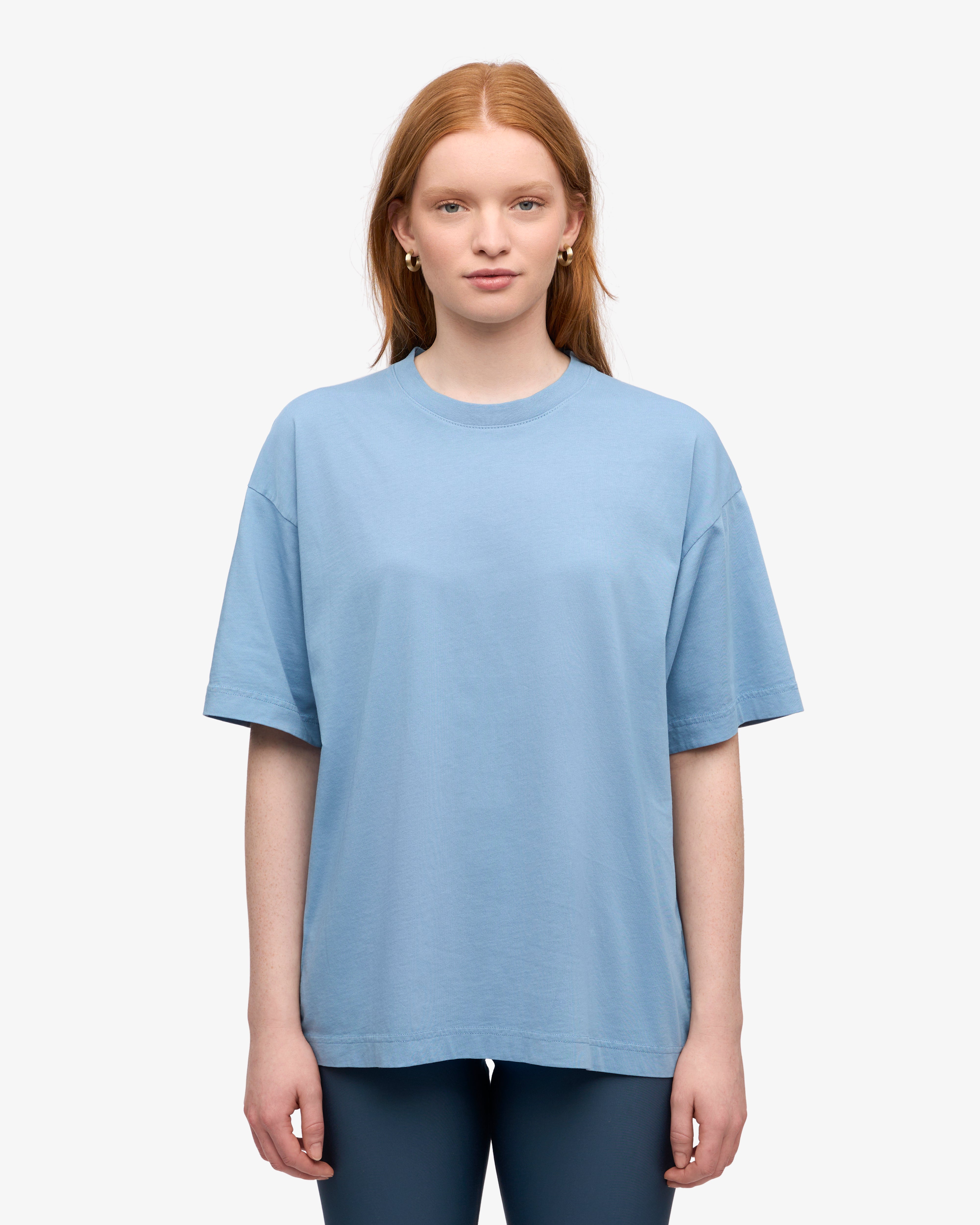 Oversized Organic T-Shirt - Seaside Blue XS