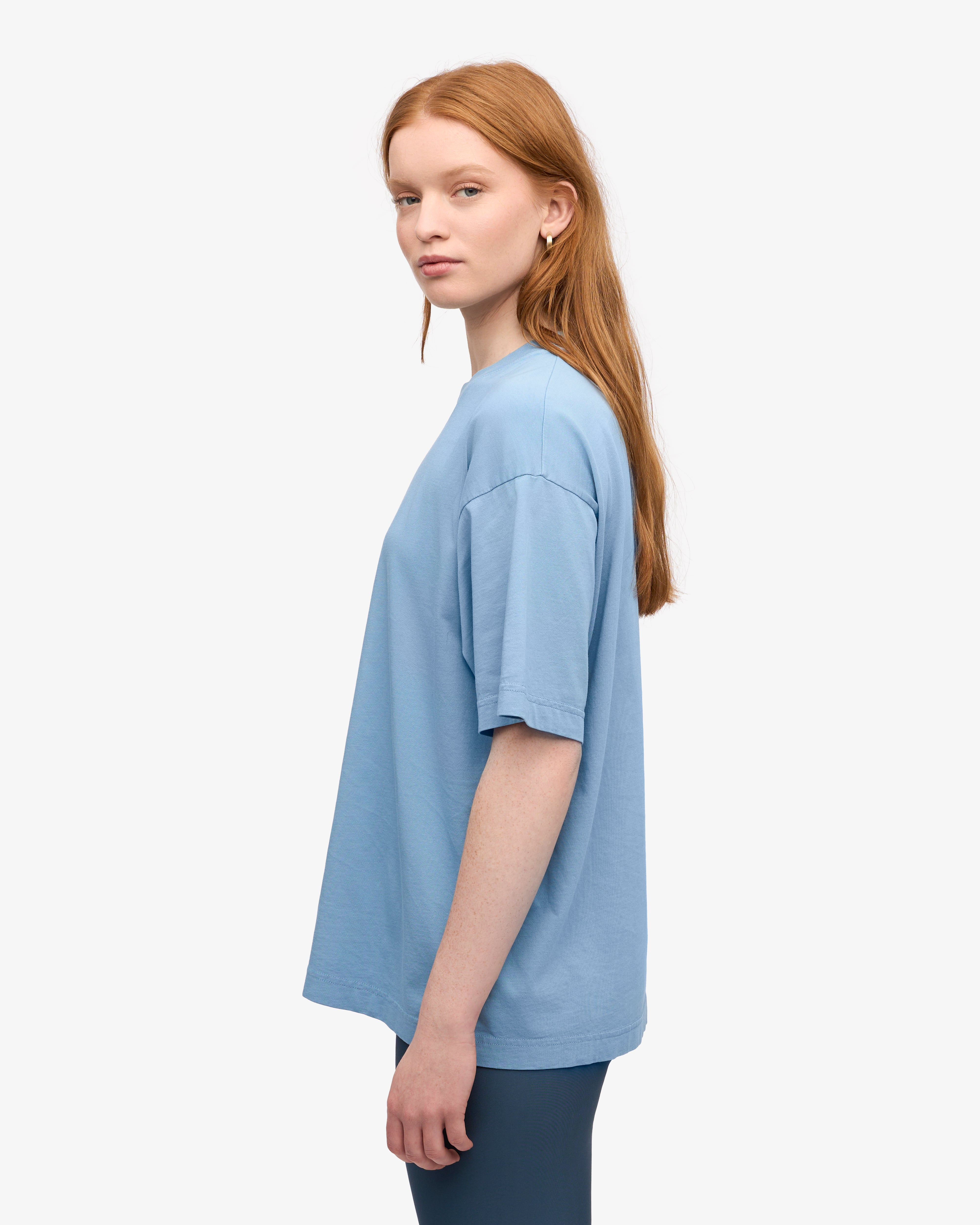 Oversized Organic T-Shirt - Seaside Blue XS