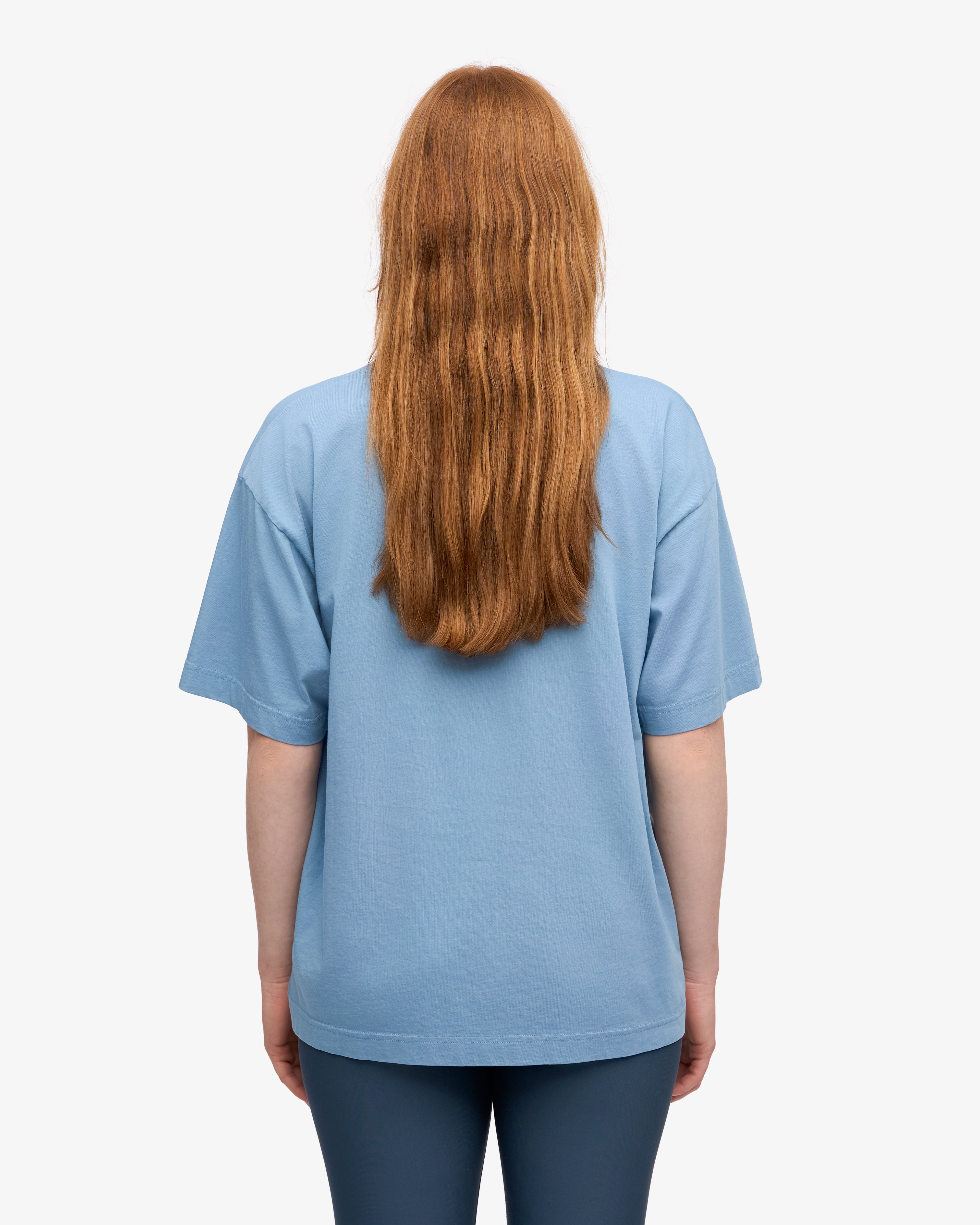 Oversized Organic T-Shirt - Seaside Blue XS
