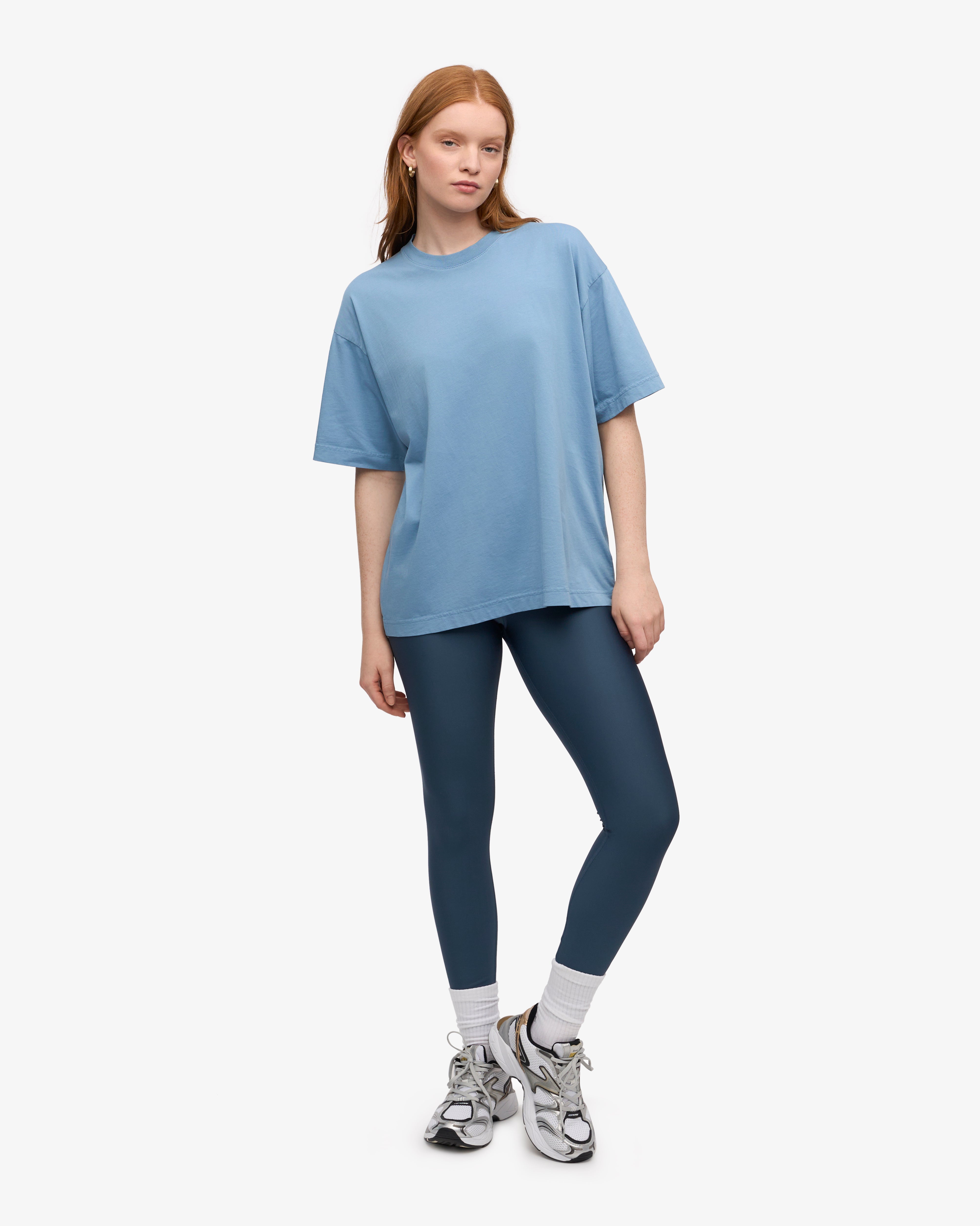 Oversized Organic T-Shirt - Seaside Blue XS