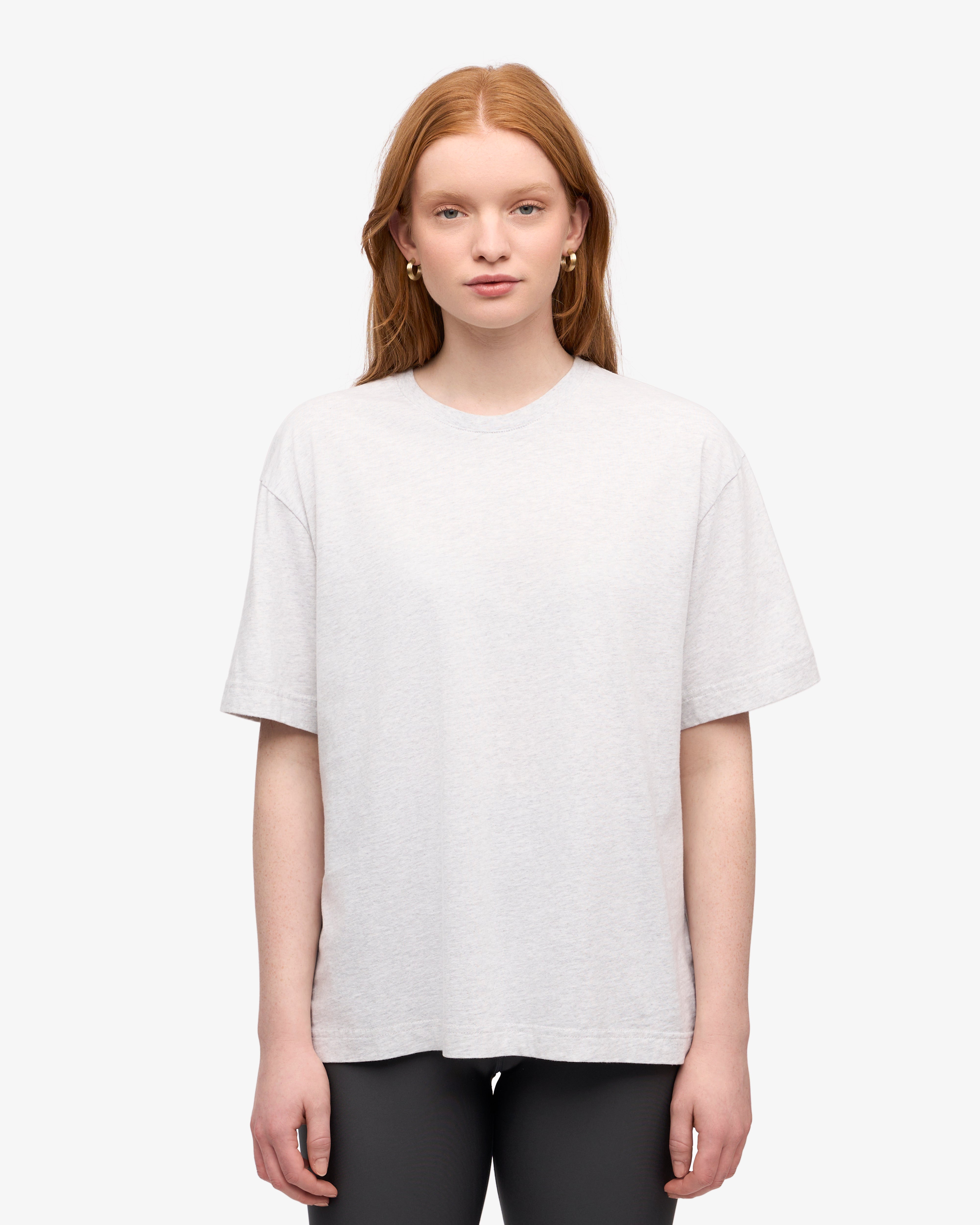 Oversized Organic T-Shirt - Snow Melange XS